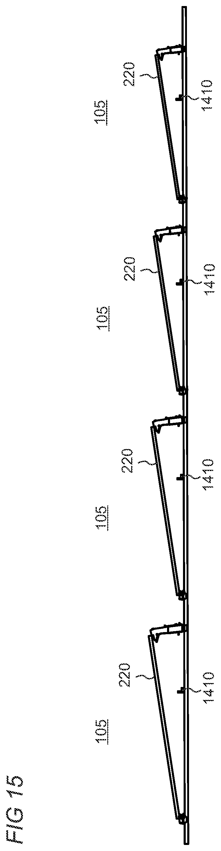 Patent US12592663 Figure 16 – Support member for a solar panel rack