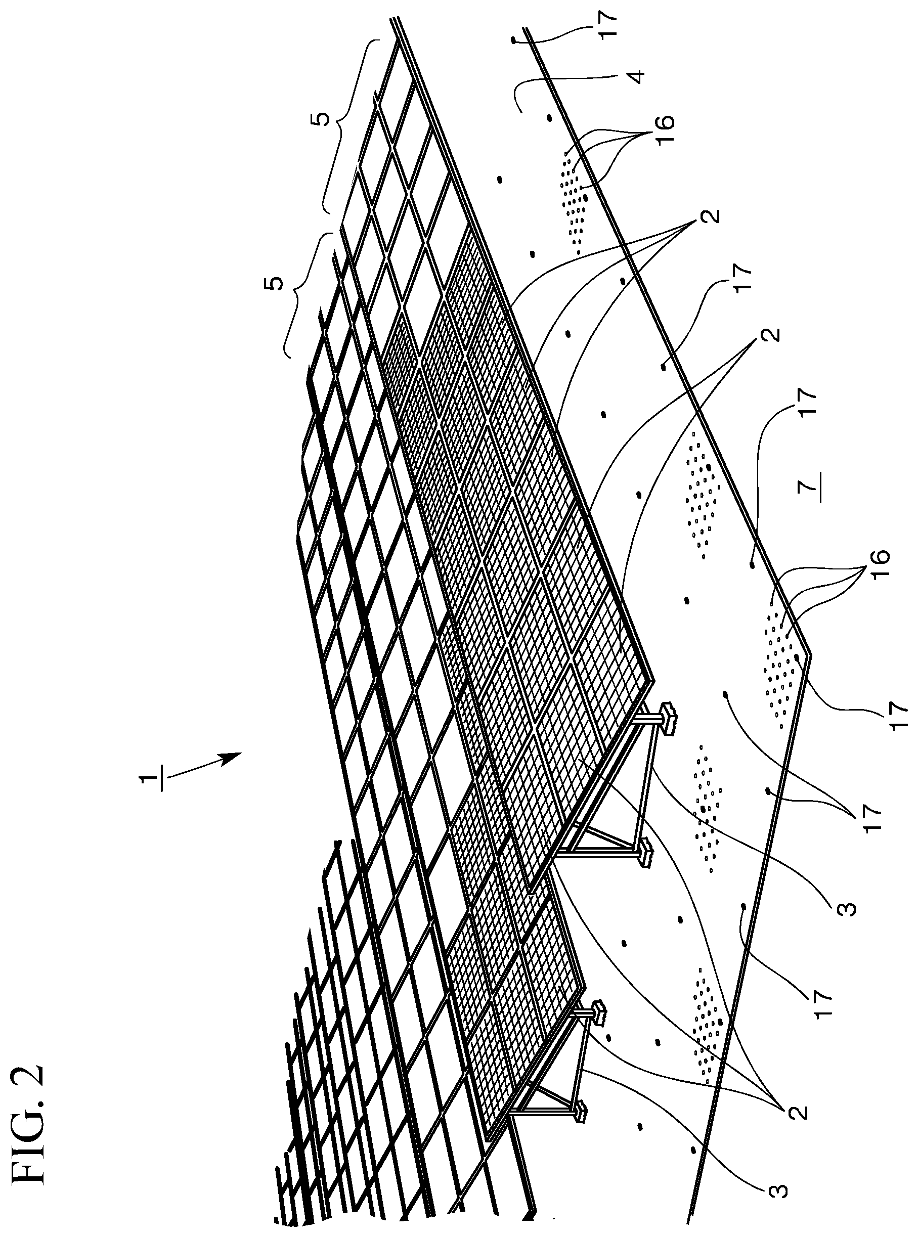 Patent US12592664 Figure 2 – Solar power generation system and reflector for solar power generation system