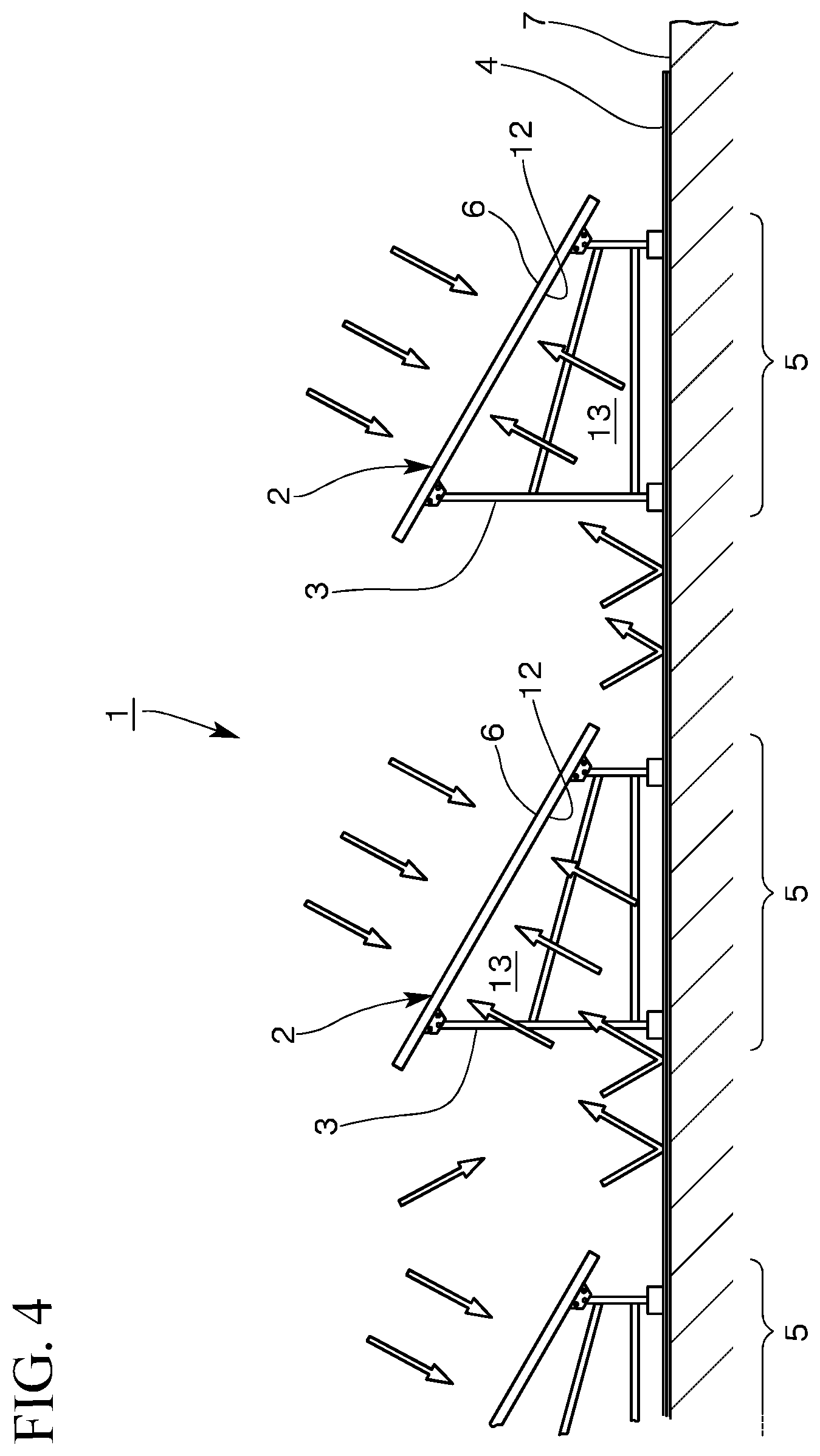 Patent US12592664 Figure 4 – Solar power generation system and reflector for solar power generation system