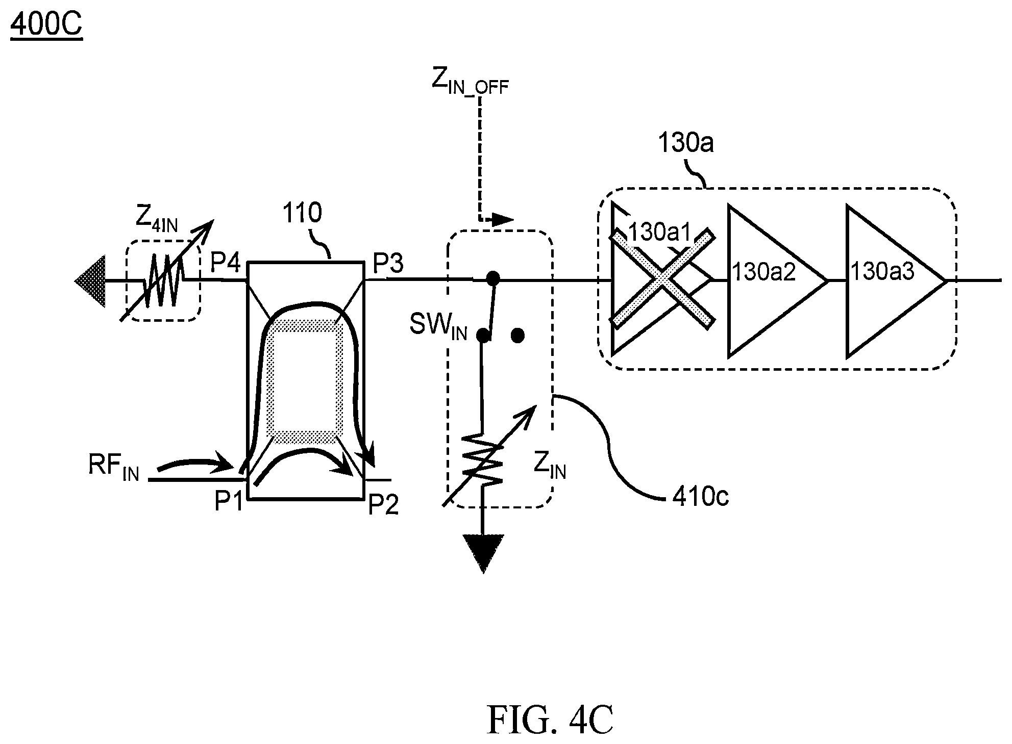 Patent US12592669 Figure 9 – Balanced amplifier arrangement for power control and improved deep back-off efficiency