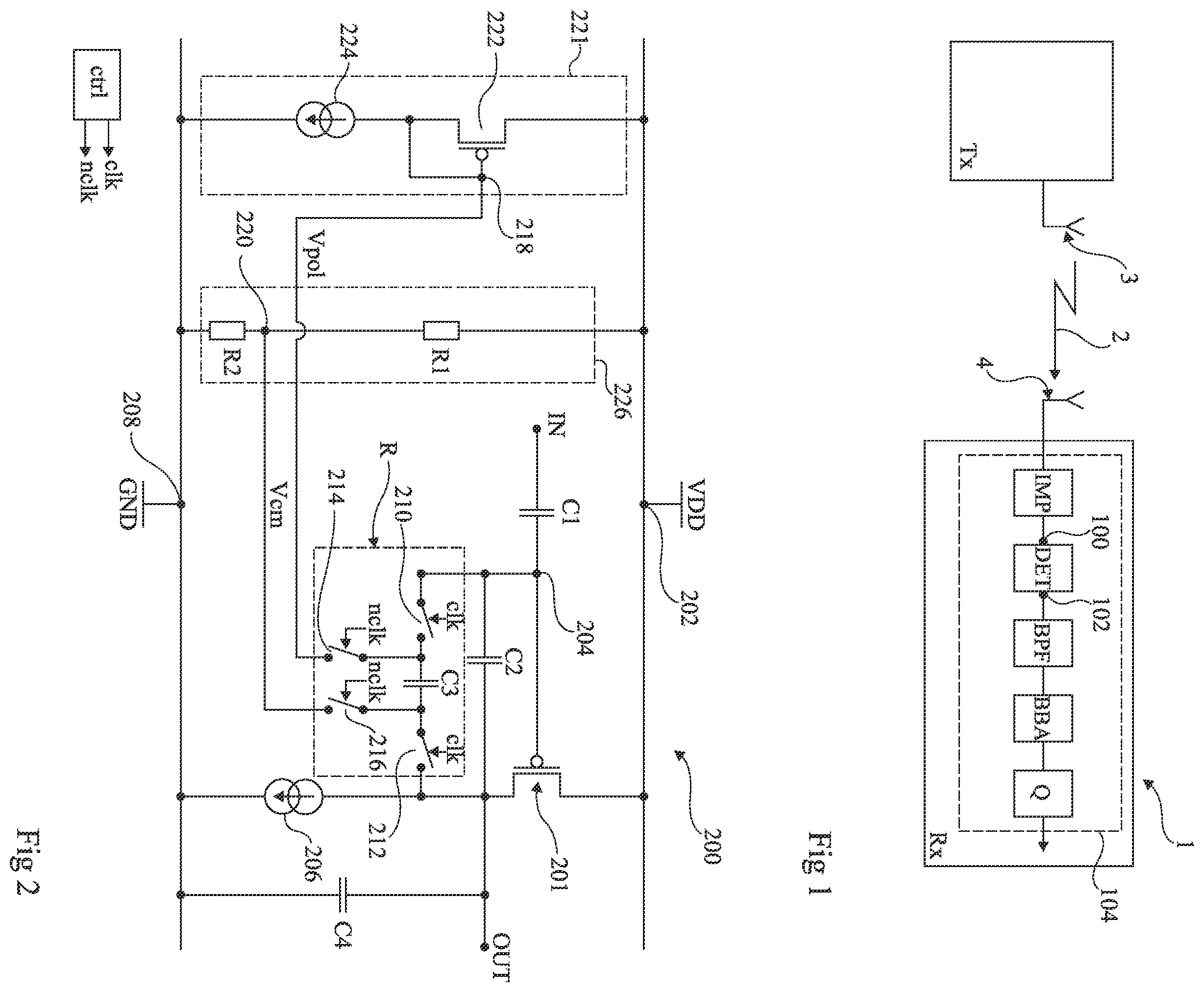 Patent US12592671 Figure 1 – Amplifier for a radio frequency receiver