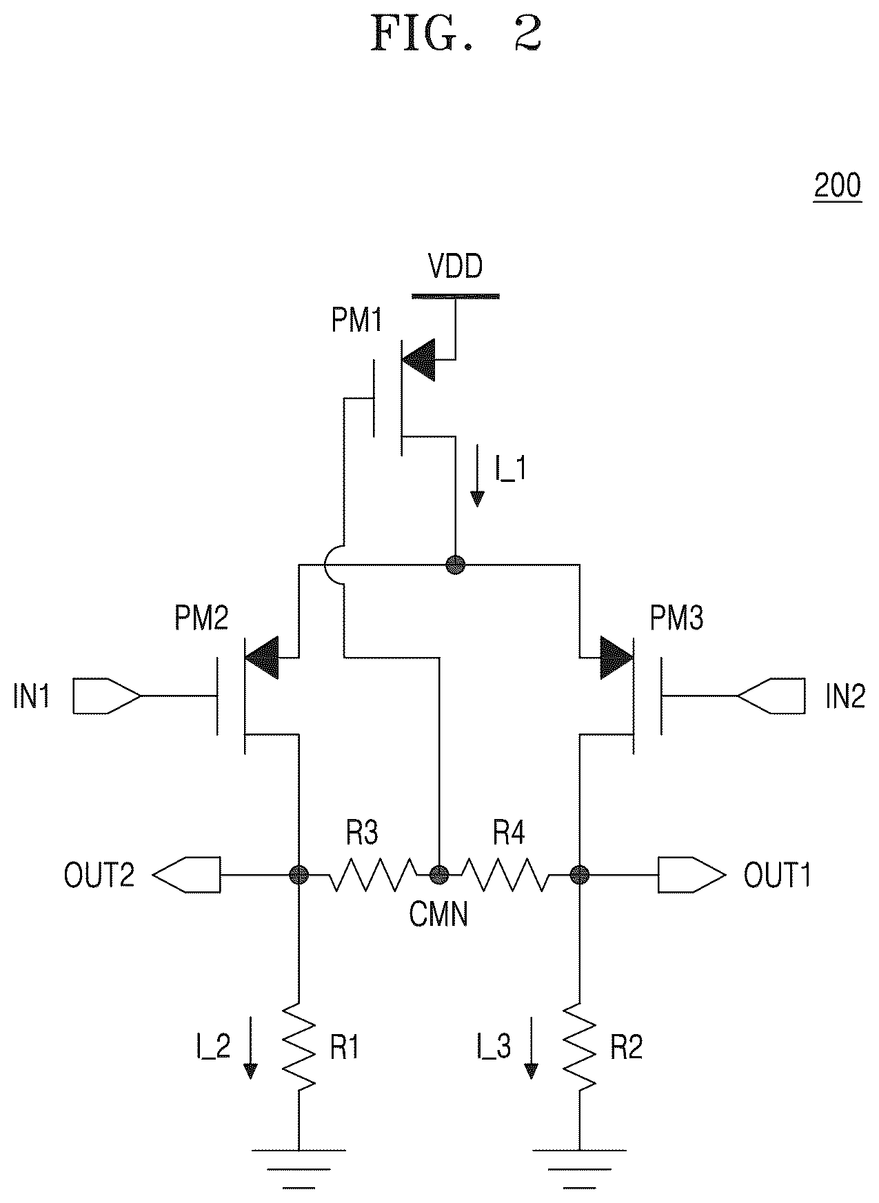 Patent US12592674 Figure 2 – Self-bias signal generating circuit using differential signal and receiver including the same