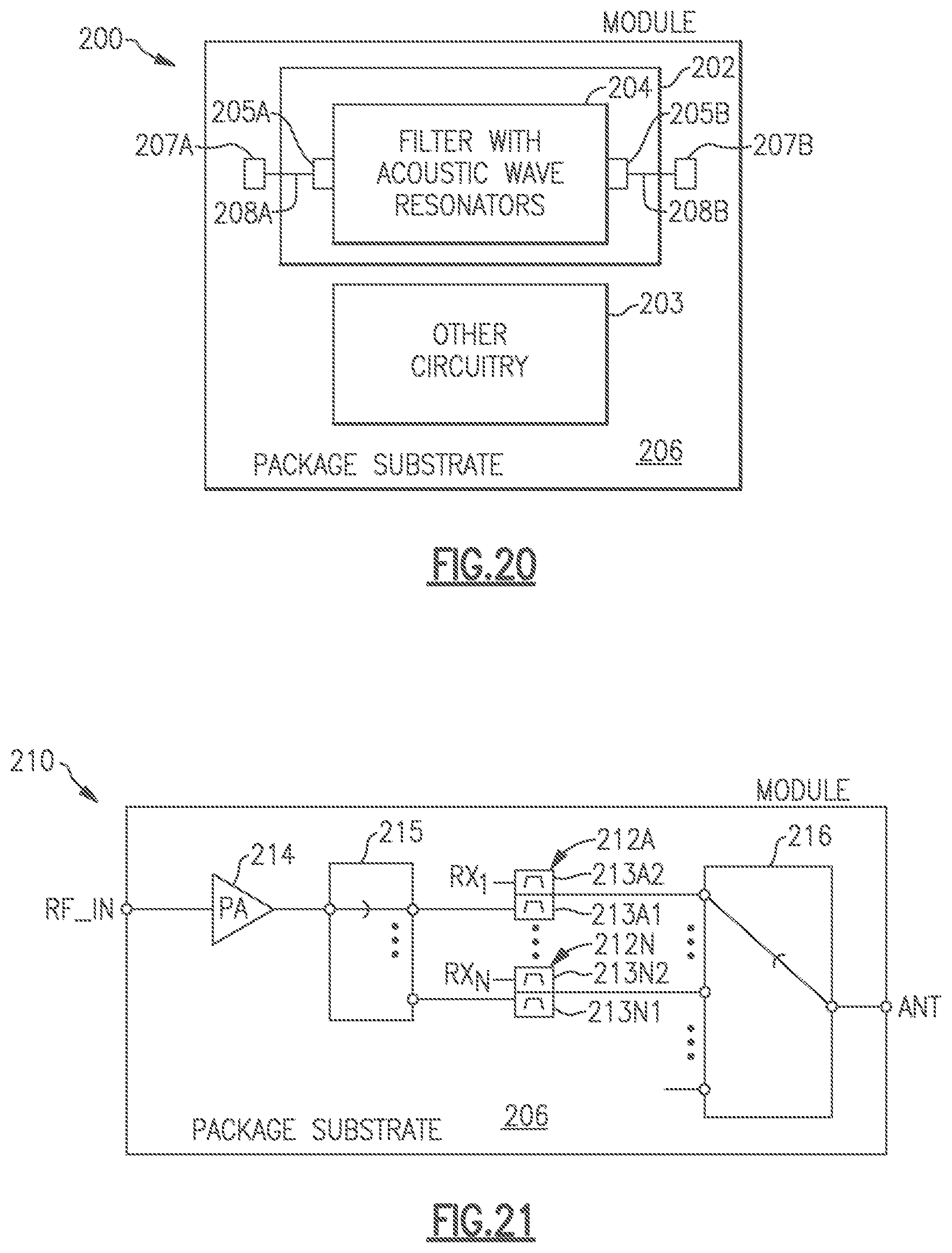 Patent US12592678 Figure 19 – Acoustic wave device with transverse spurious mode suppression
