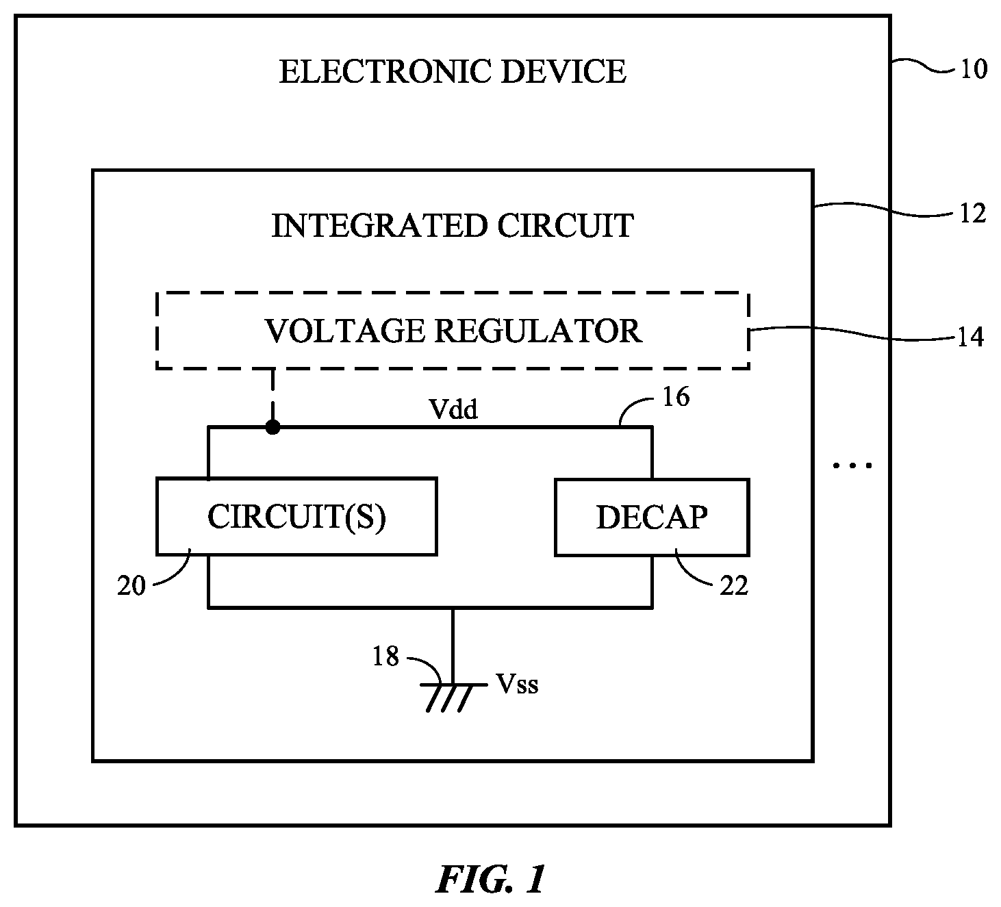 Patent US12592681 — Capacitance multiplier for decoupling capacitor — Figure 1