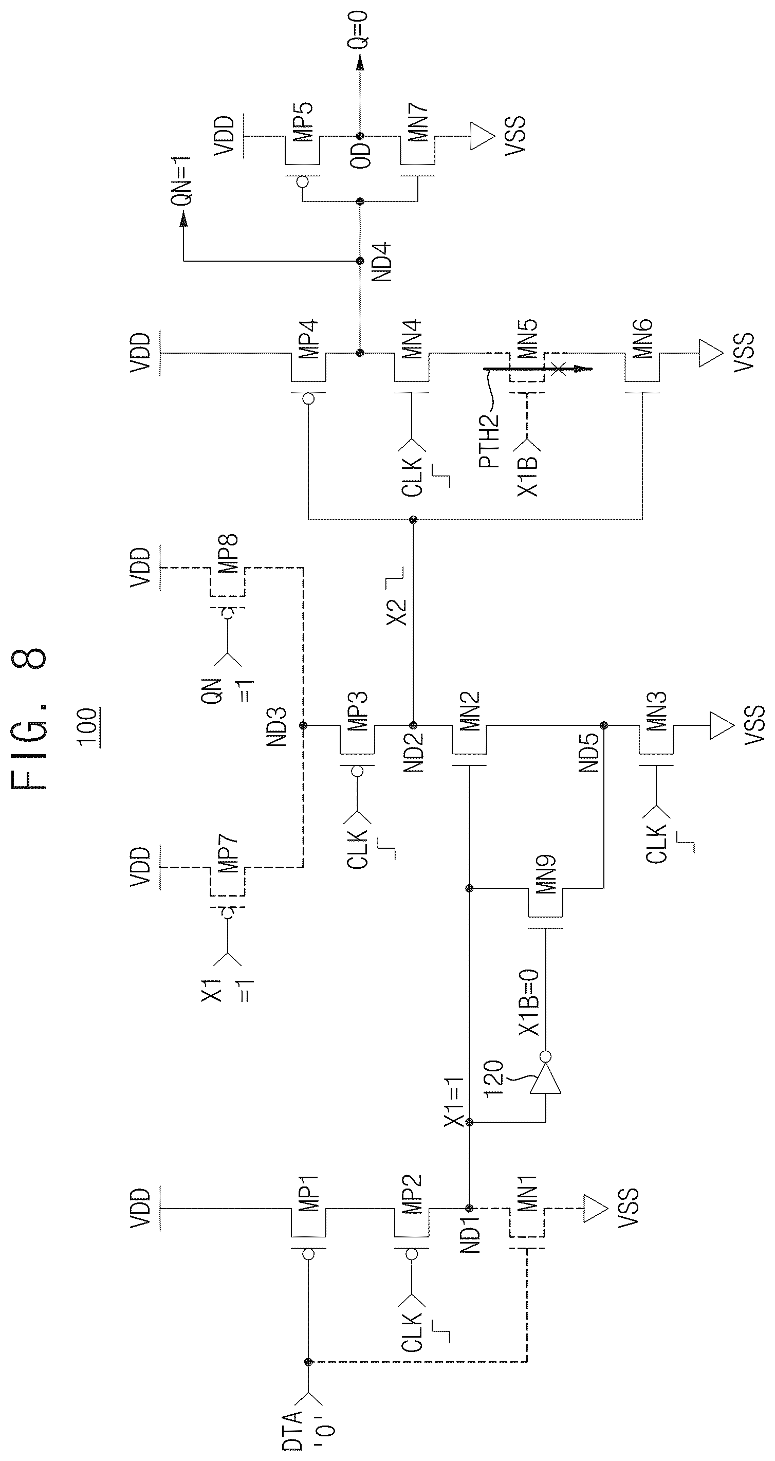 Patent US12592685 Figure 8 – Flip-flops and integrated circuits including the same
