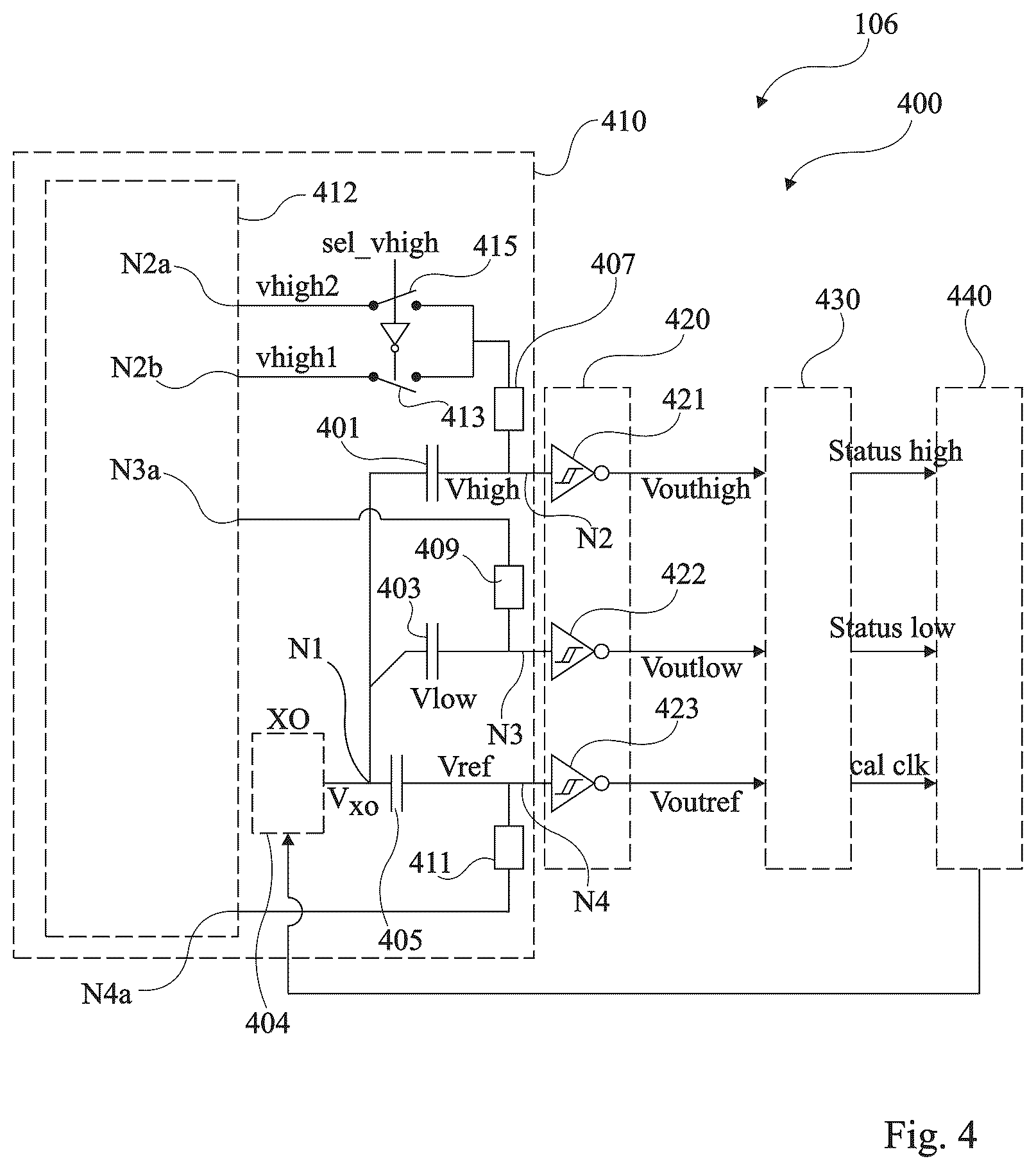 Patent US12592686 Figure 4 – Electronic circuit and method