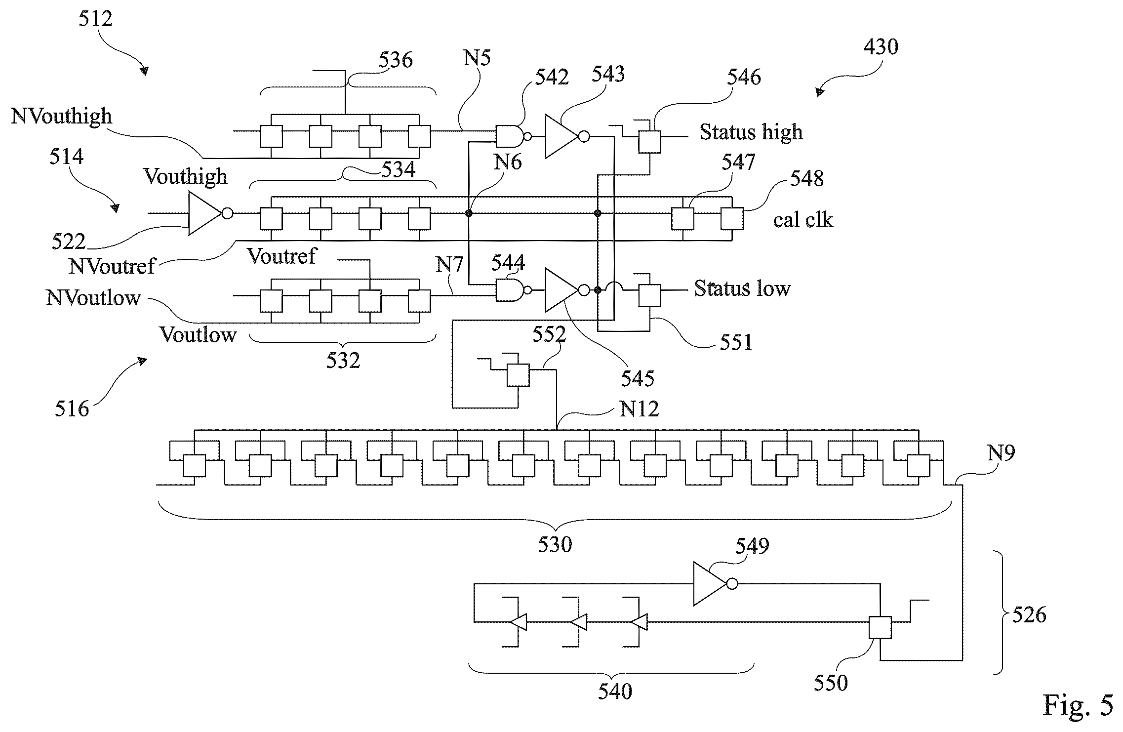 Patent US12592686 Figure 5 – Electronic circuit and method