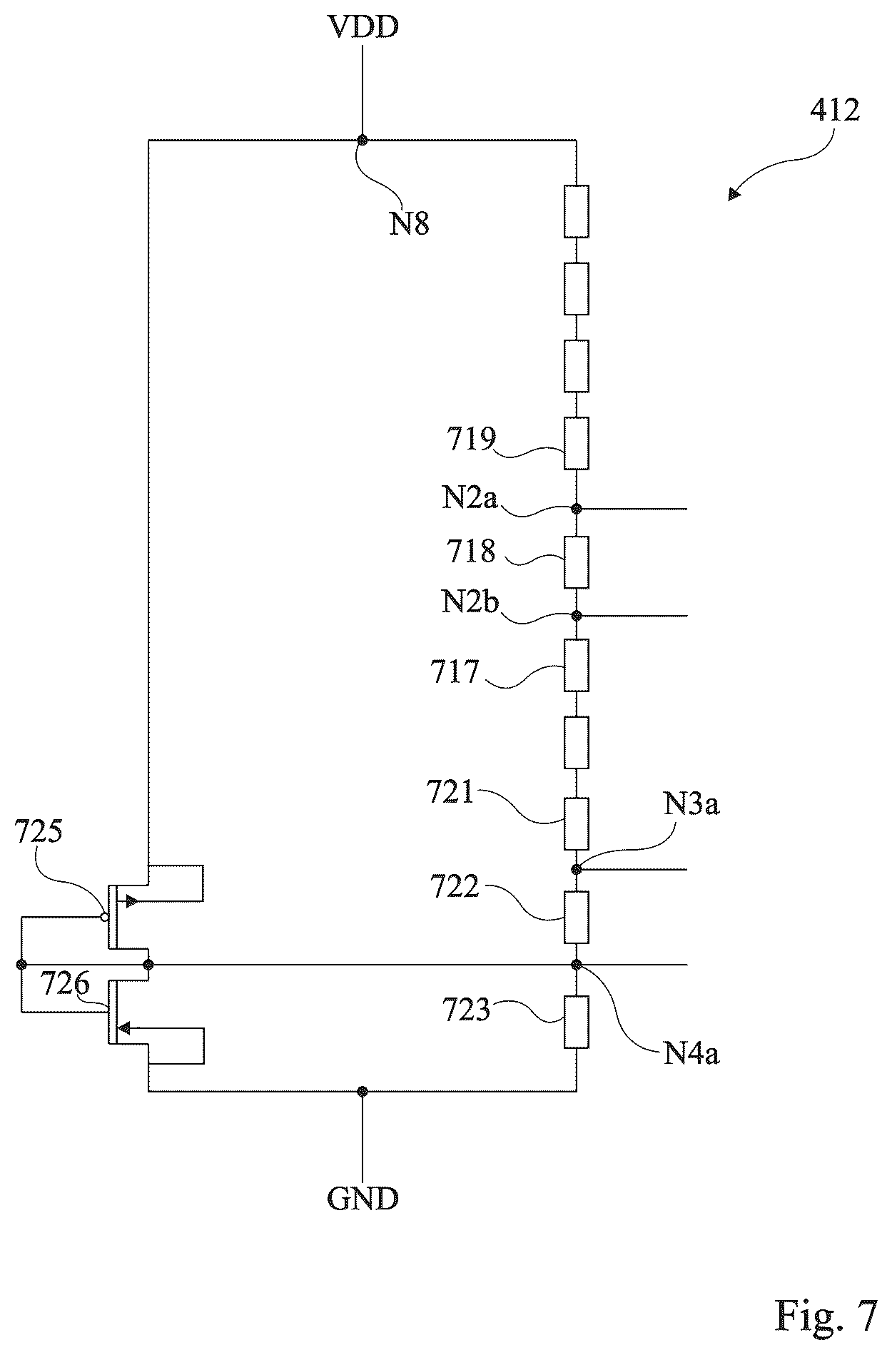 Patent US12592686 Figure 7 – Electronic circuit and method