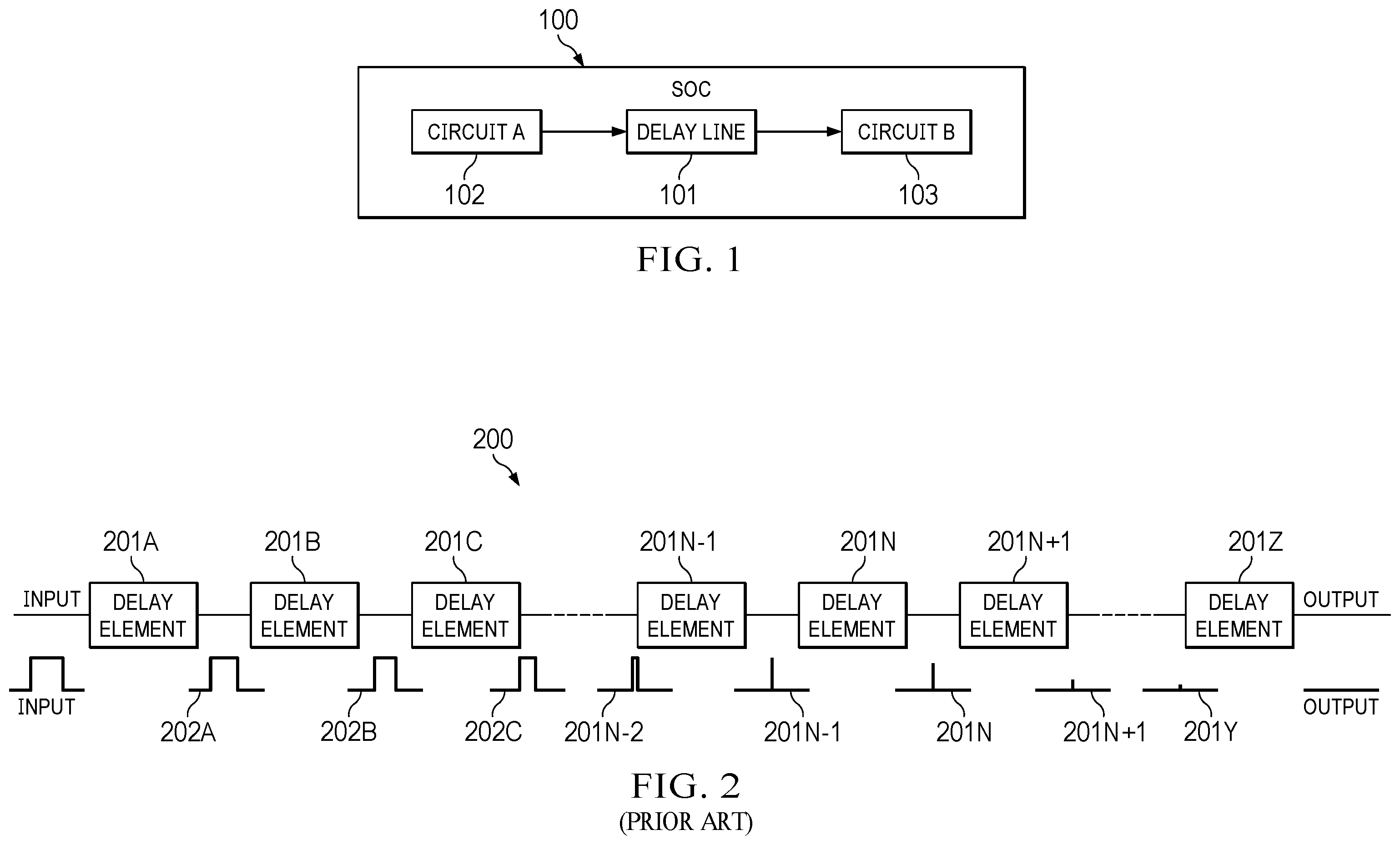 Patent US12592688 Figure 1 – Signal transmission through long delay lines