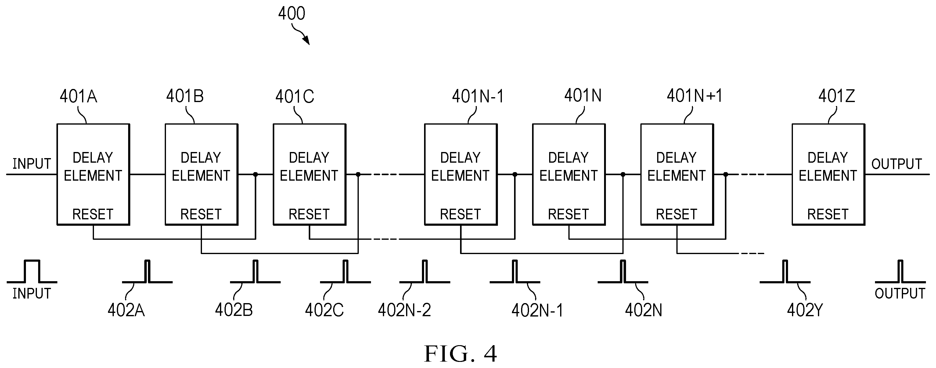 Patent US12592688 Figure 3 – Signal transmission through long delay lines