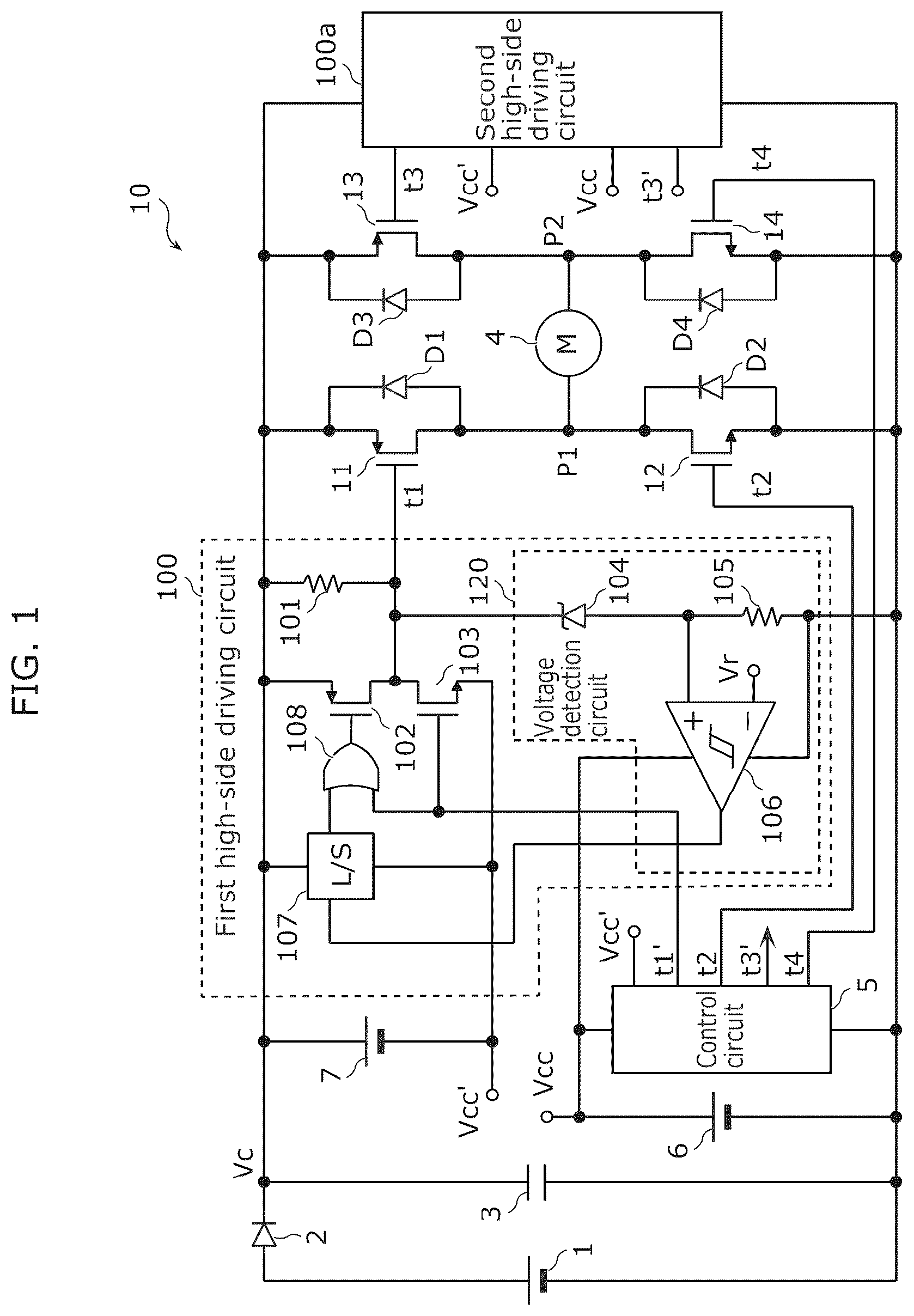 Patent US12592691 Figure 1 – Motor driving device
