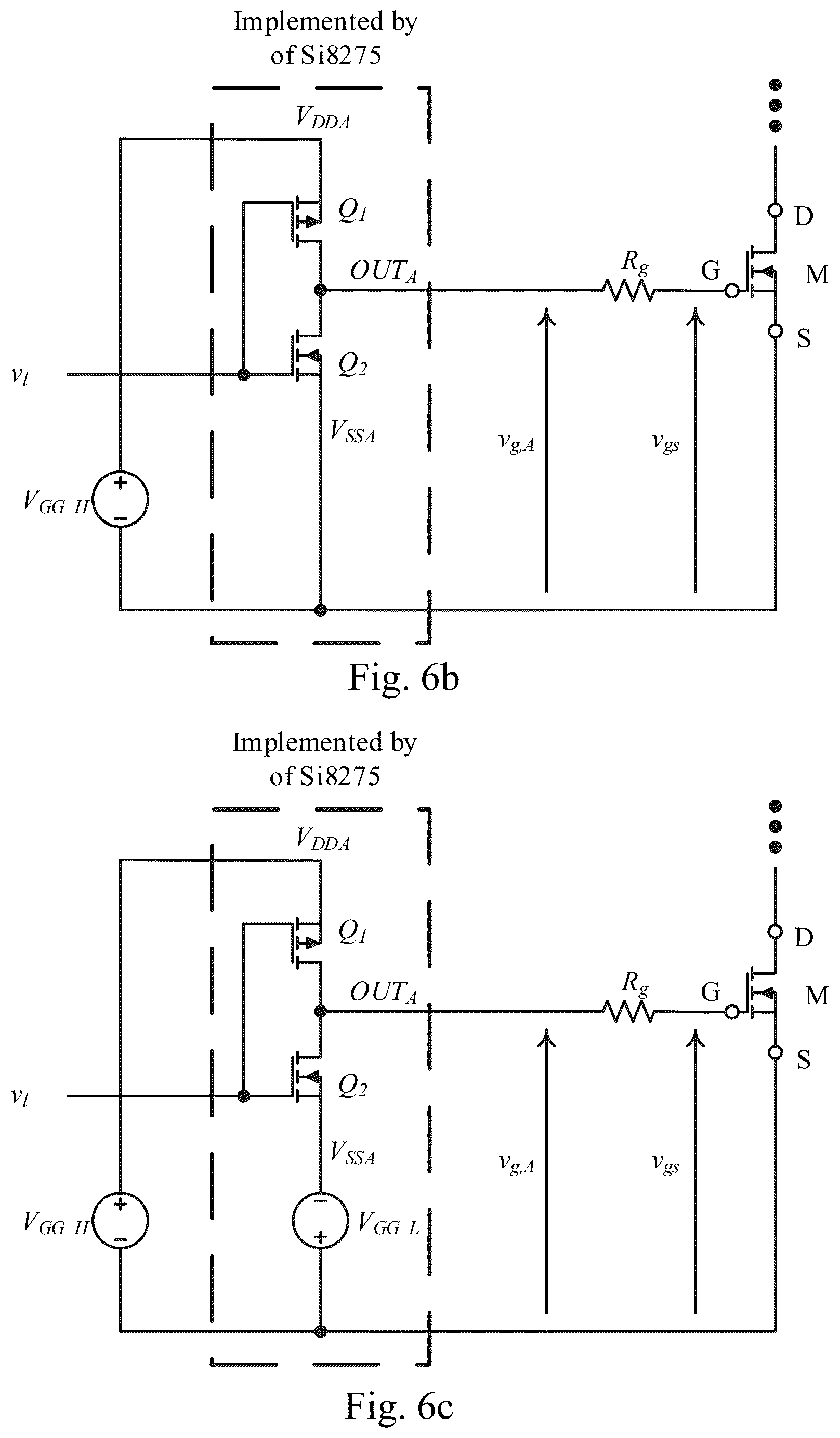 Patent US12592693 Figure 5 – Gate driving circuit with switched-capacitor circuit to generate negative gate-source voltage pulses
