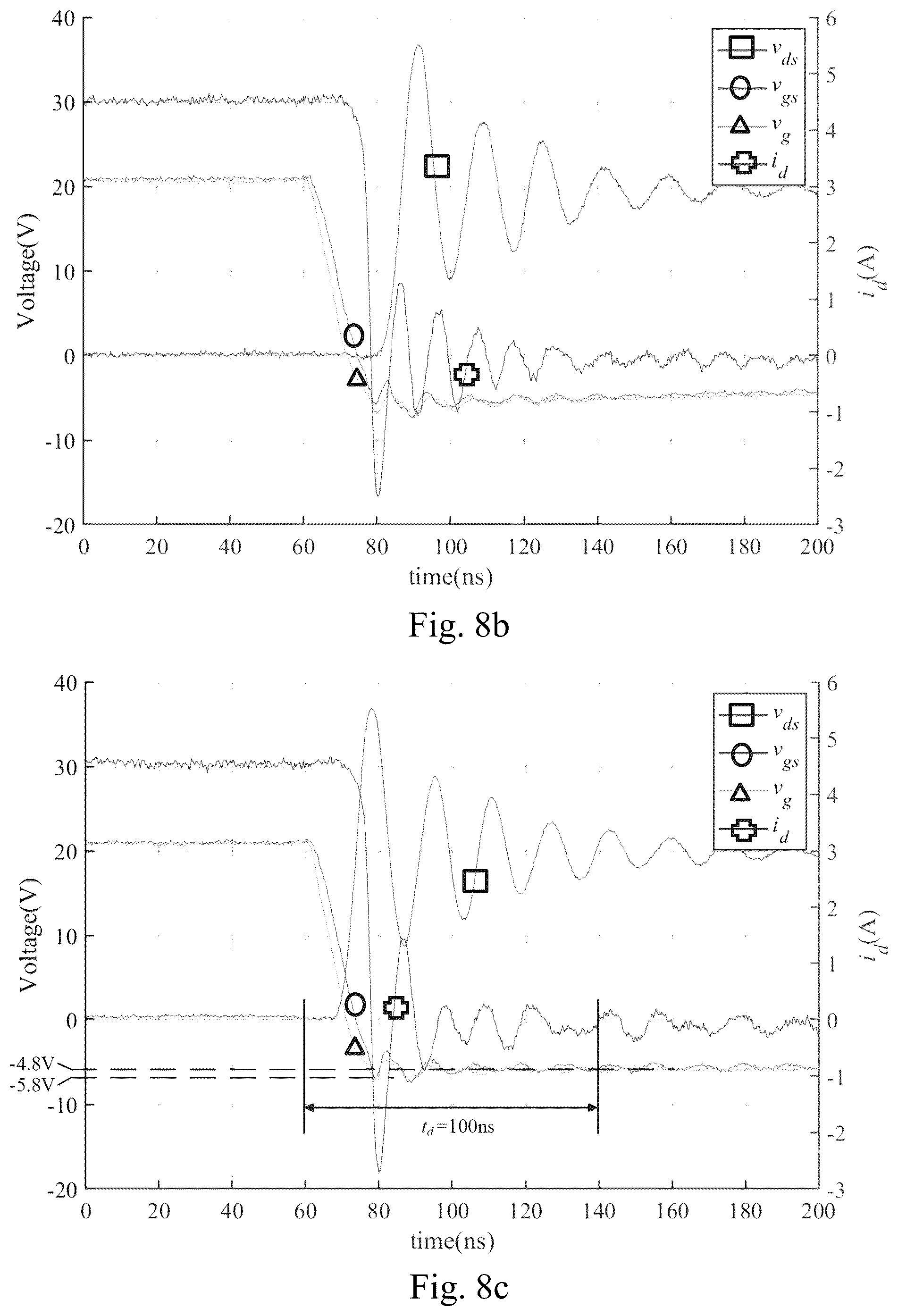Patent US12592693 Figure 8 – Gate driving circuit with switched-capacitor circuit to generate negative gate-source voltage pulses