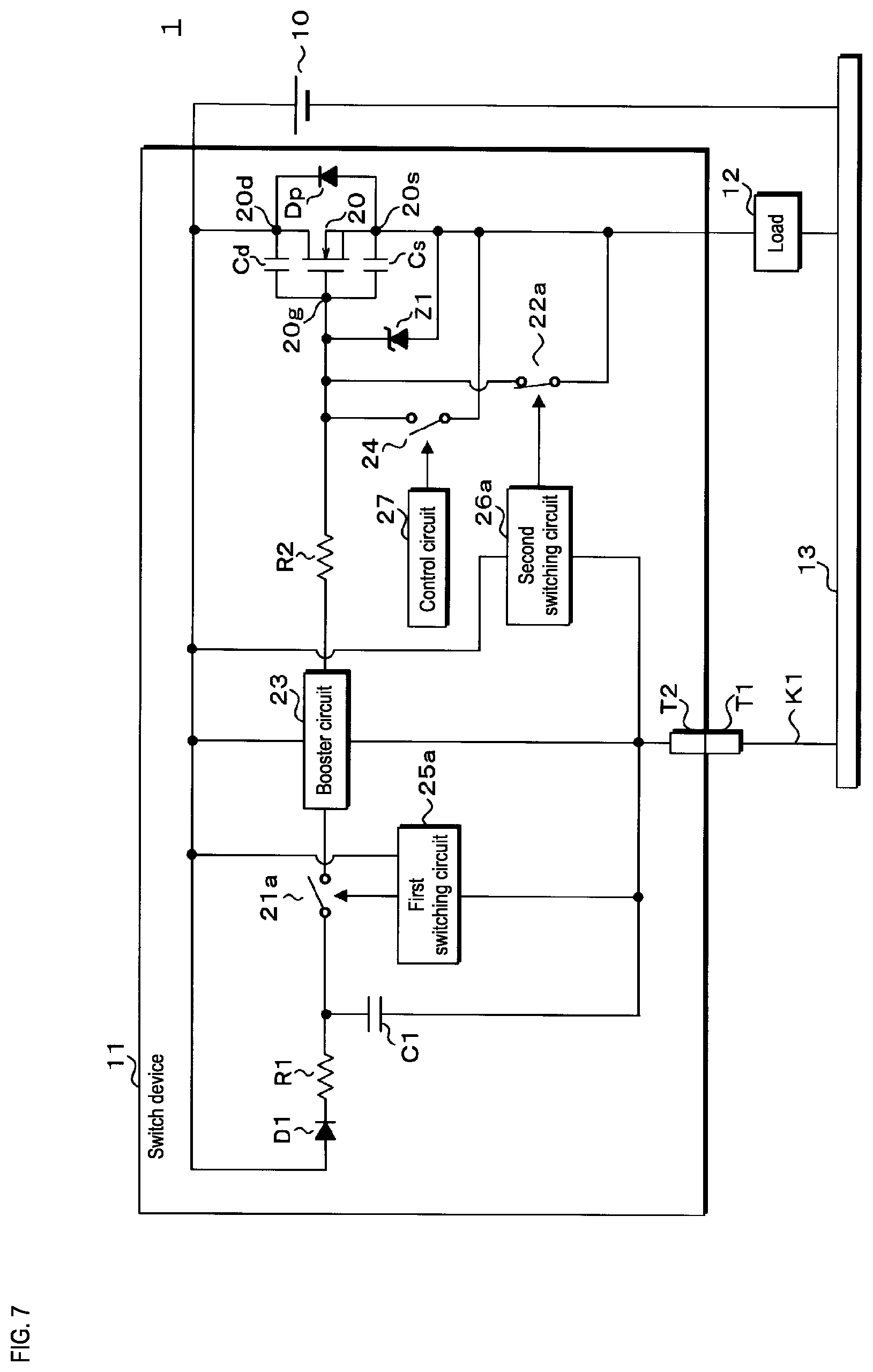Patent US12592695 Figure 5 – Switch device