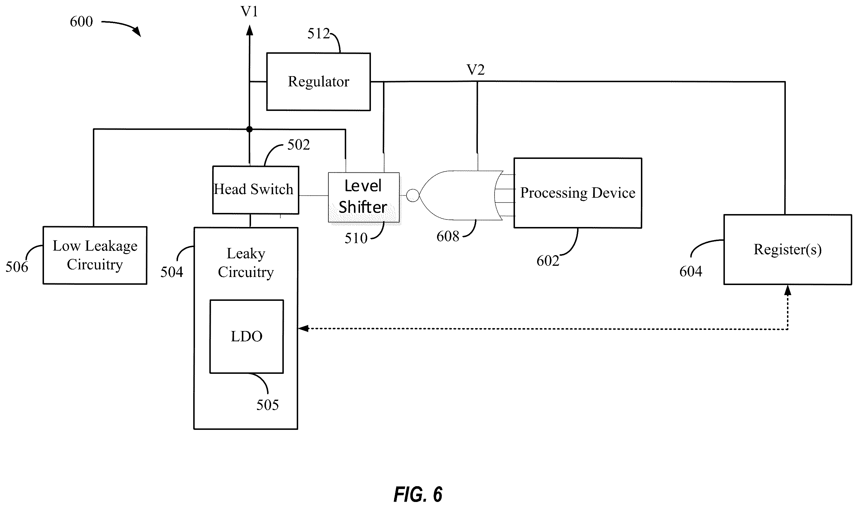 Patent US12592700 Figure 6 – Logic optimizing power switch enable delay