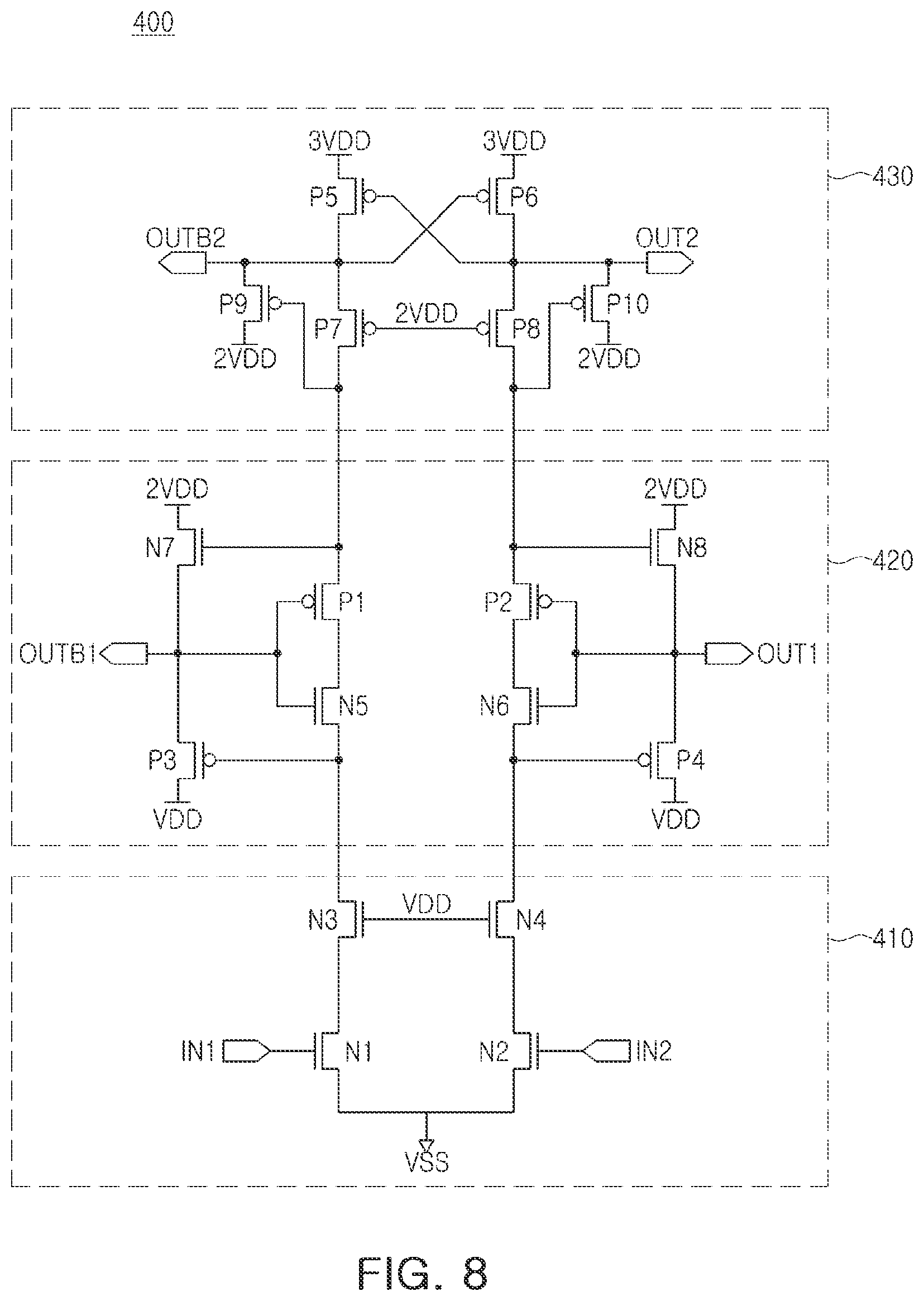 Patent US12592701 Figure 7 – Level shifter and semiconductor device including the same