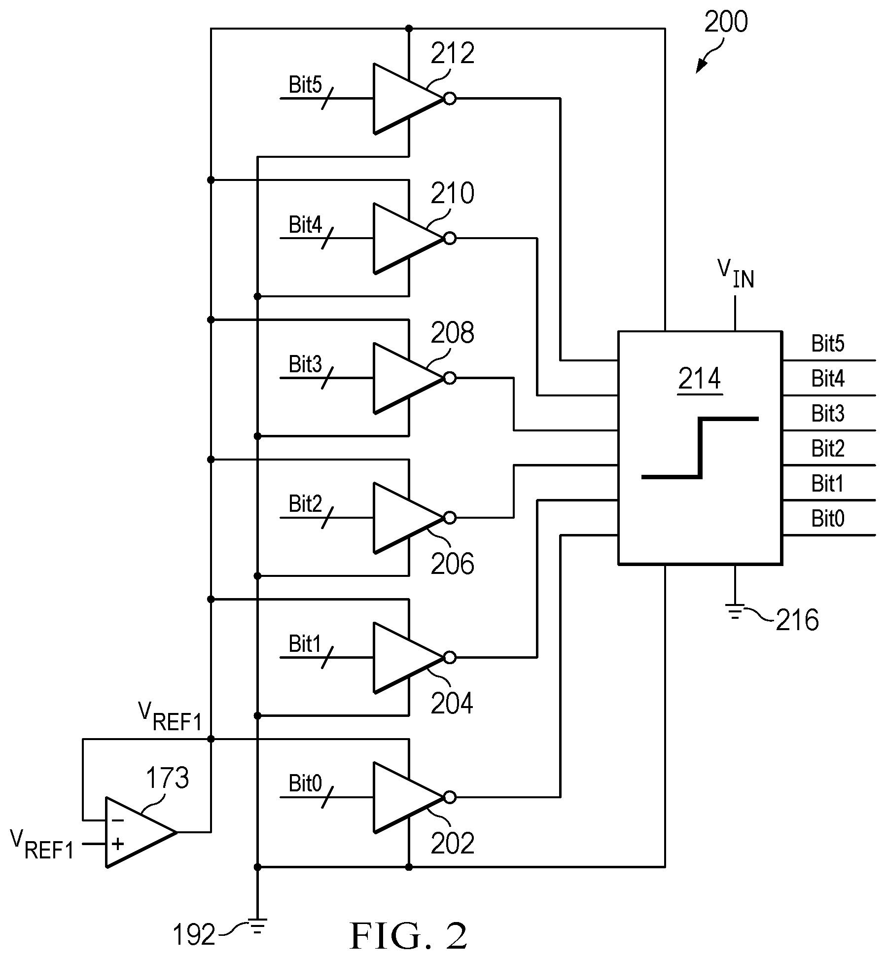 Patent US12592711 Figure 2 – Asynchronous analog to digital converter
