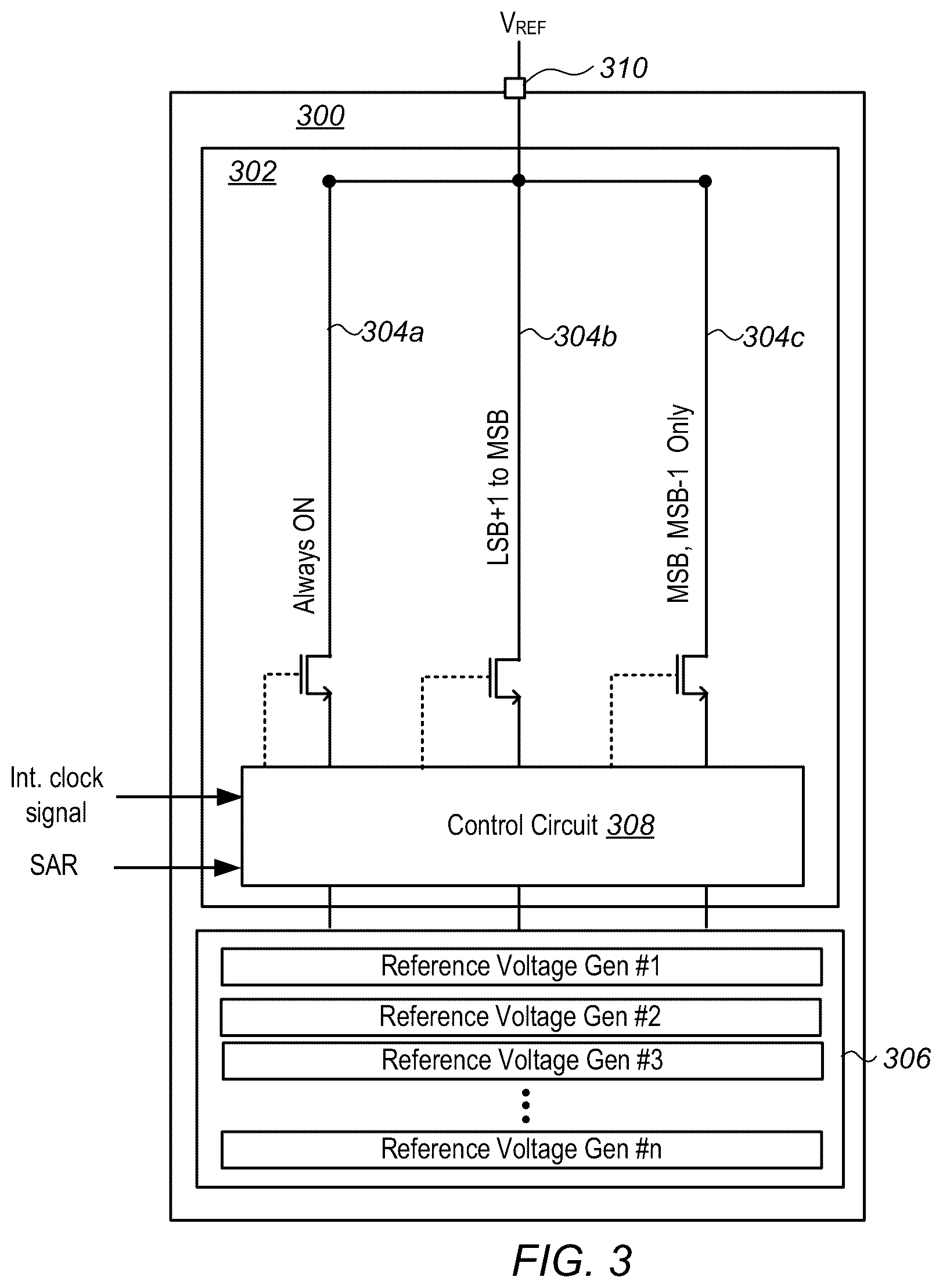 Patent US12592716 Figure 3 – Adaptive power tuning in a successive approximation analog-to-digital converter