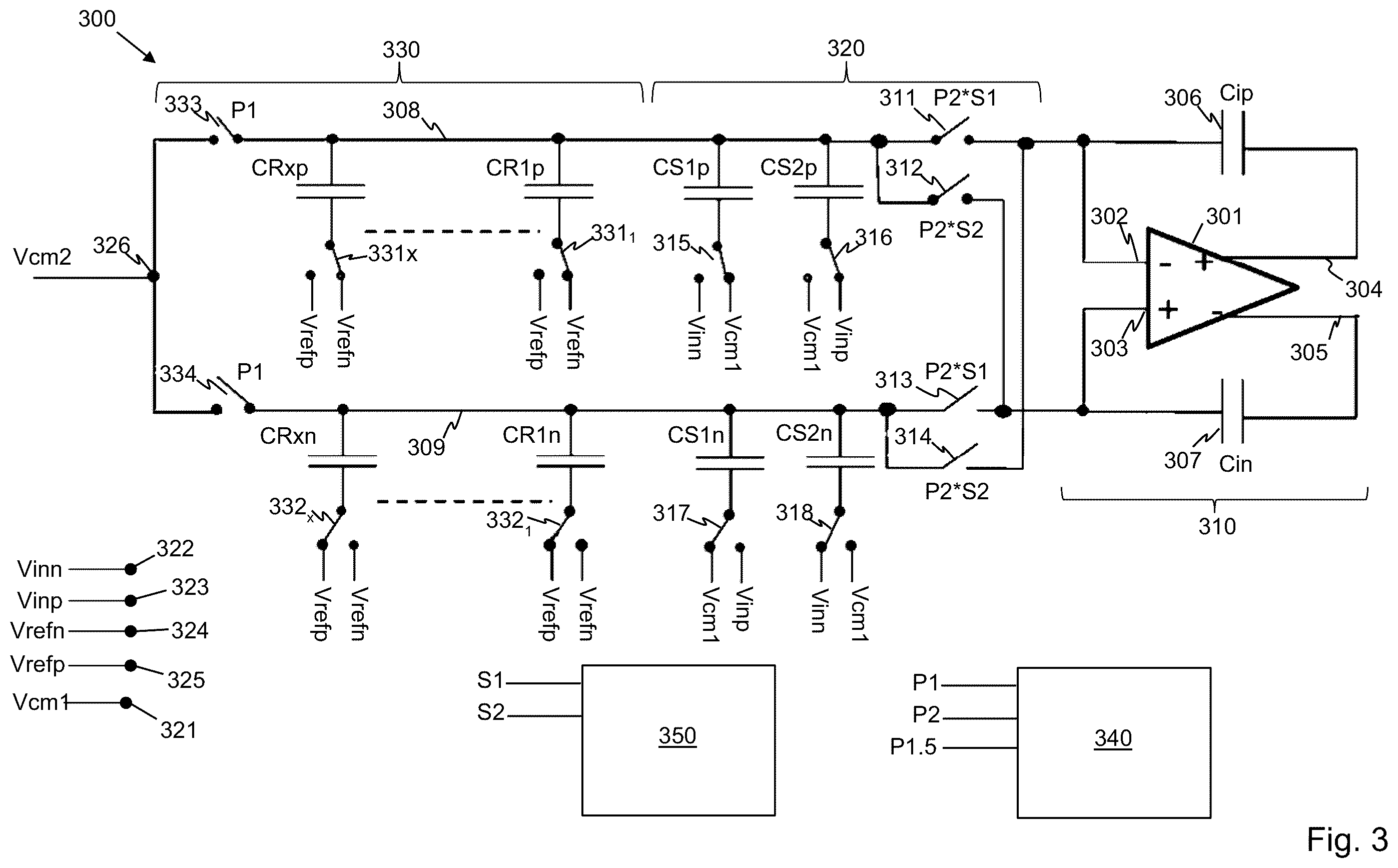 Patent US12592717 Figure 3 – Integrator circuit