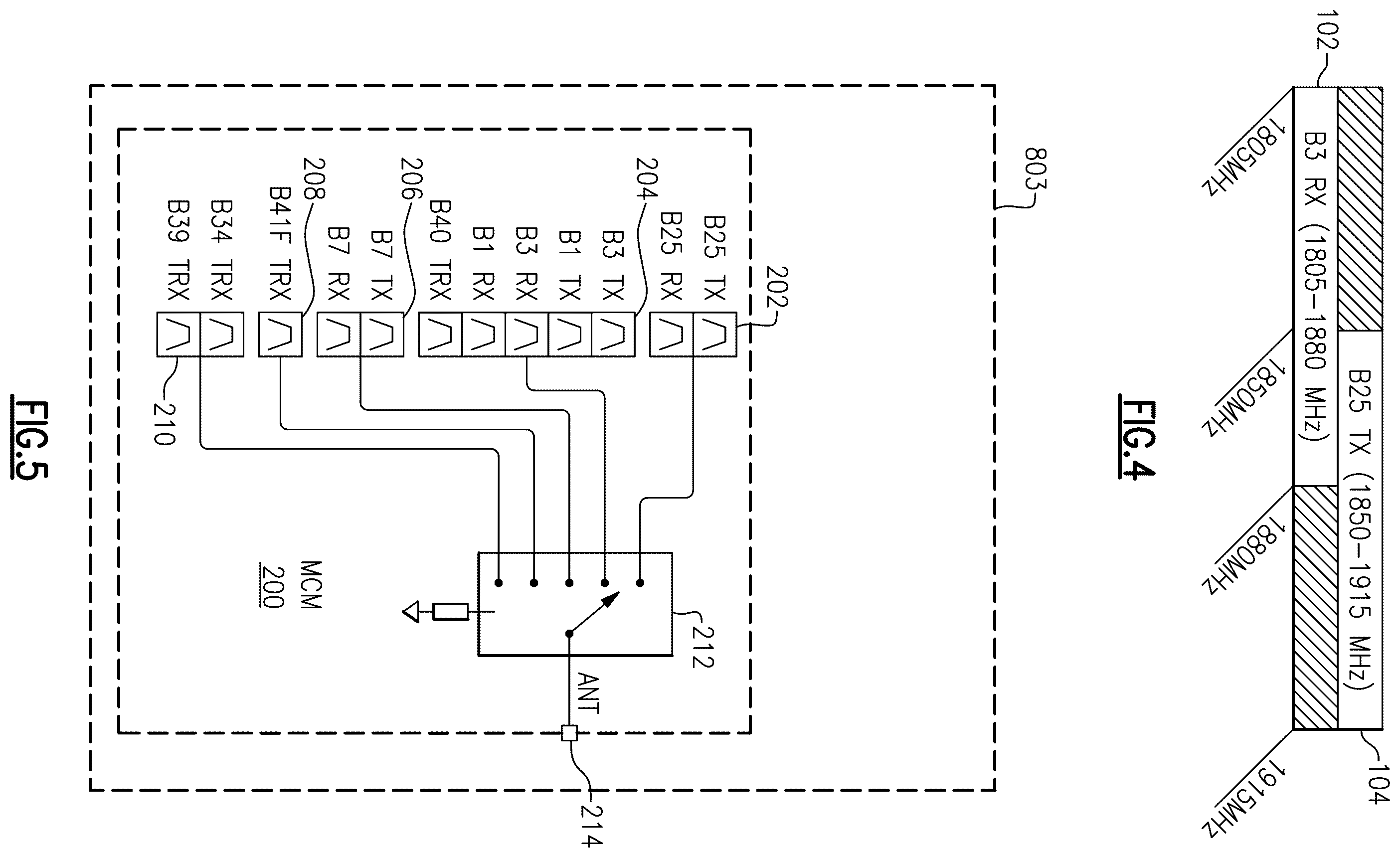 Patent US12592725 Figure 5 – Configurable filter bands for radio frequency communication