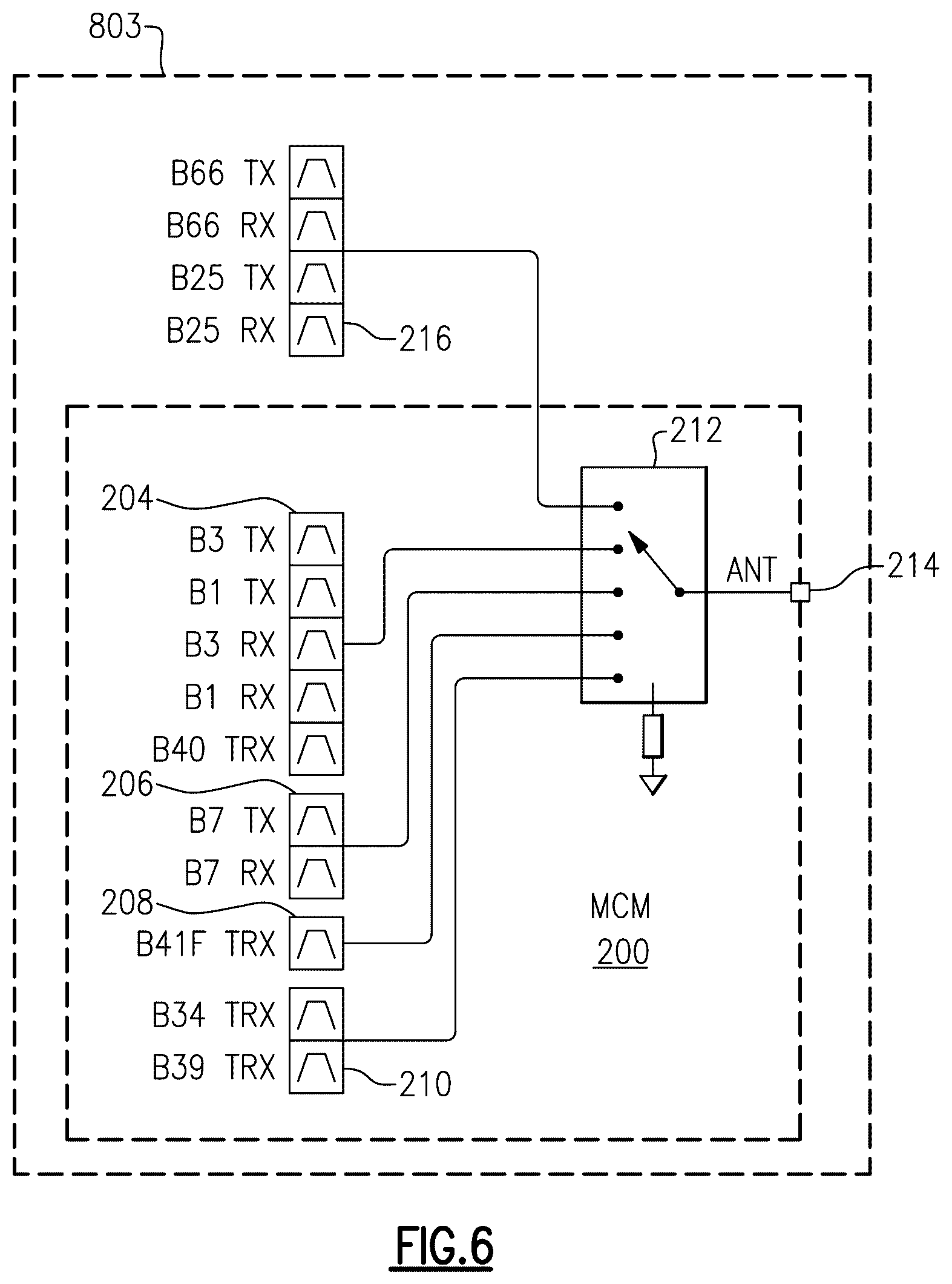 Patent US12592725 Figure 6 – Configurable filter bands for radio frequency communication