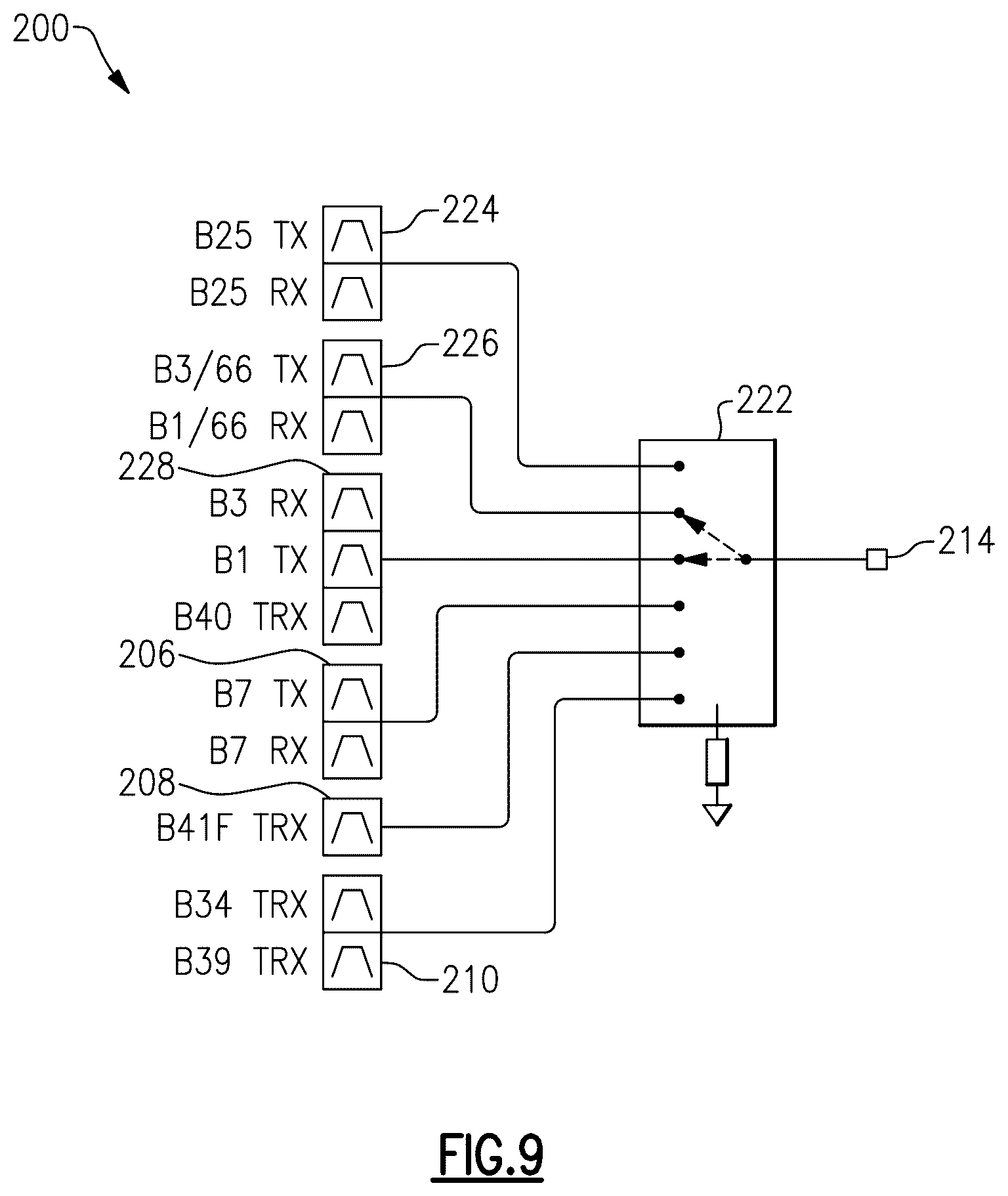 Patent US12592725 Figure 9 – Configurable filter bands for radio frequency communication