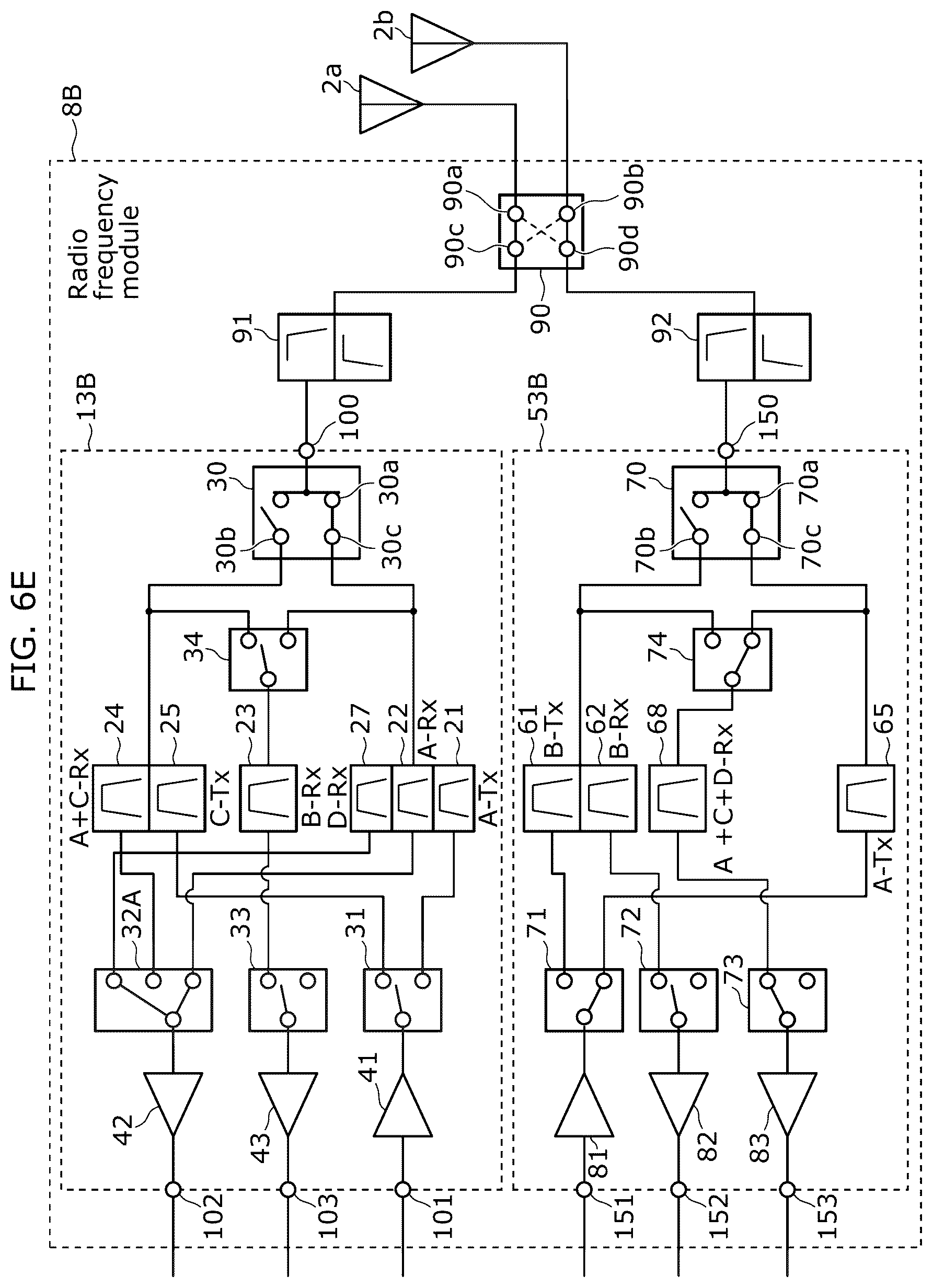 Patent US12592726 Figure 9 – Radio frequency module and communication device