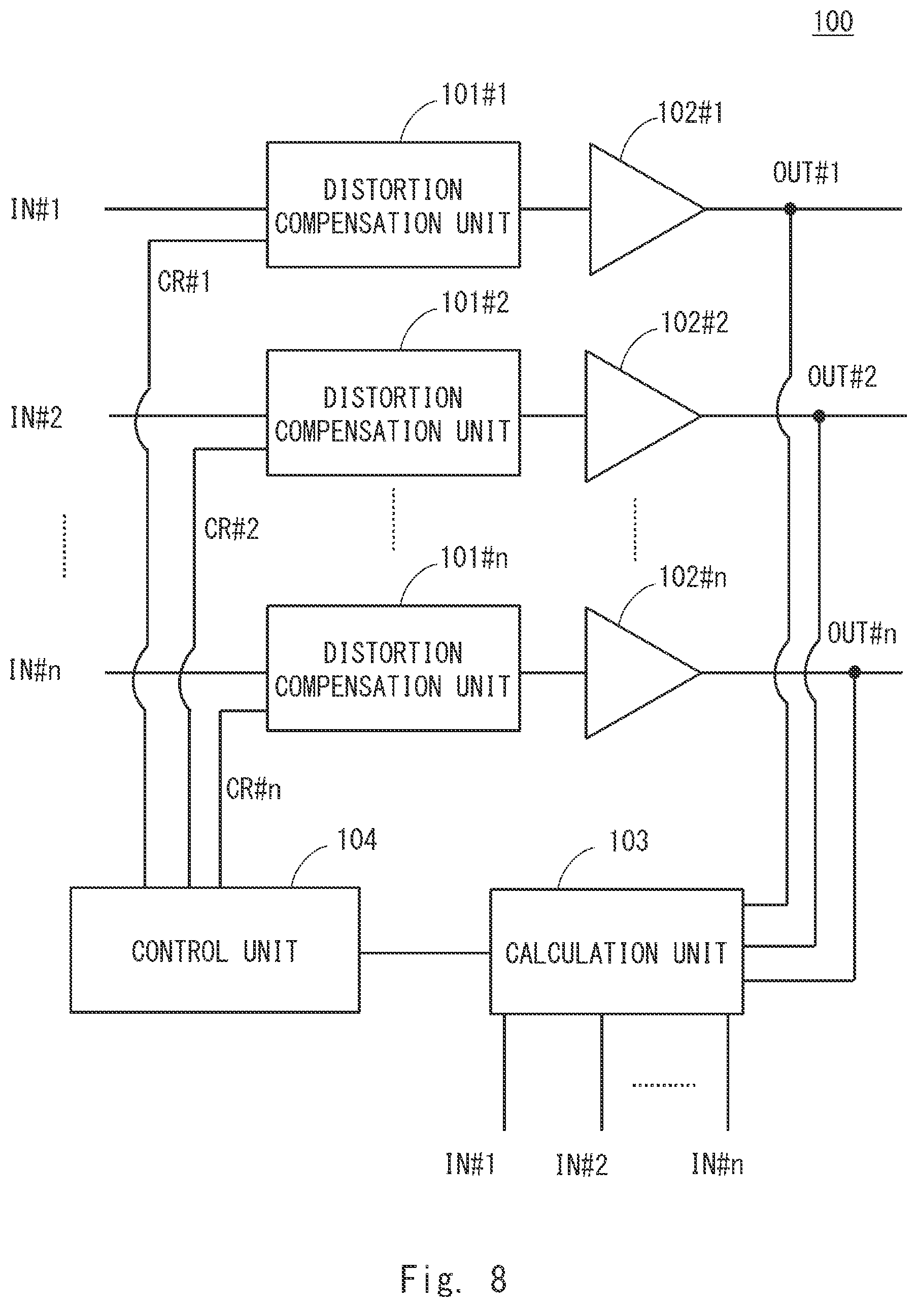 Patent US12592730 Figure 10 – Signal processing device, signal processing method, and non-transitory computer readable medium for a distortion compensation circuit