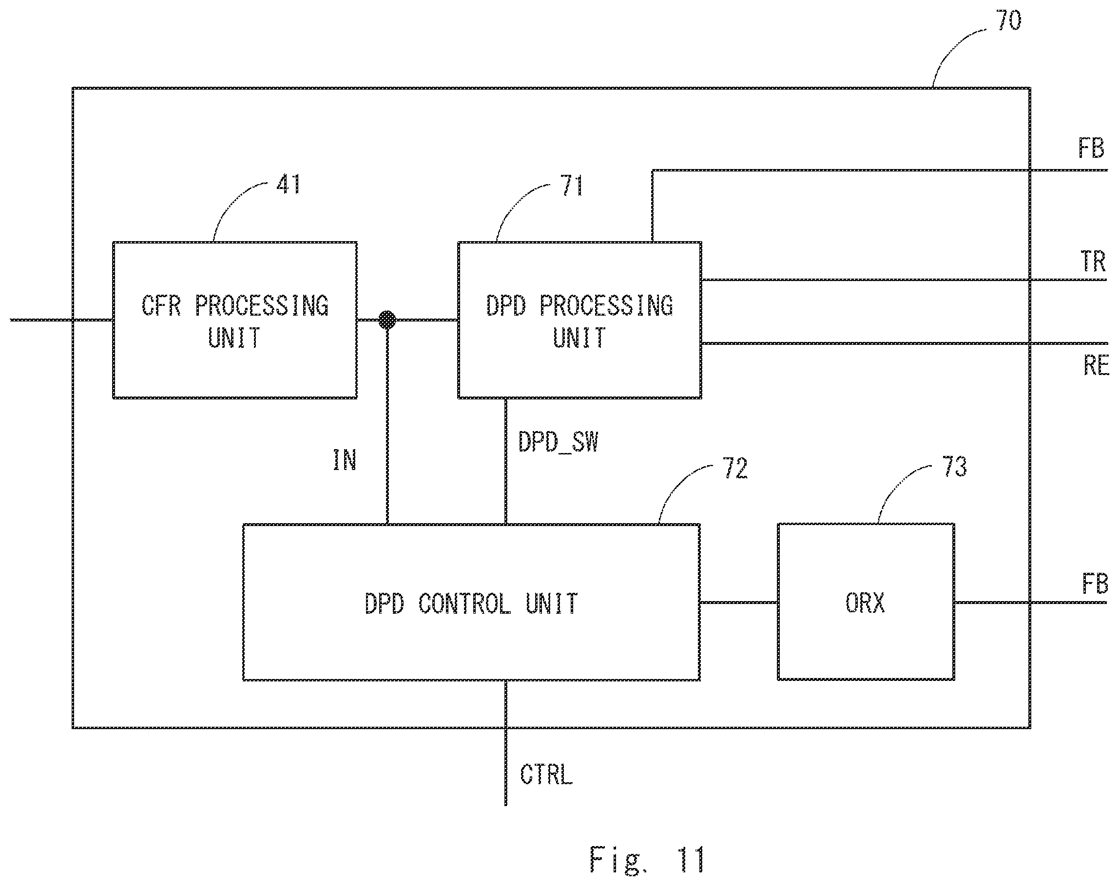Patent US12592730 Figure 14 – Signal processing device, signal processing method, and non-transitory computer readable medium for a distortion compensation circuit