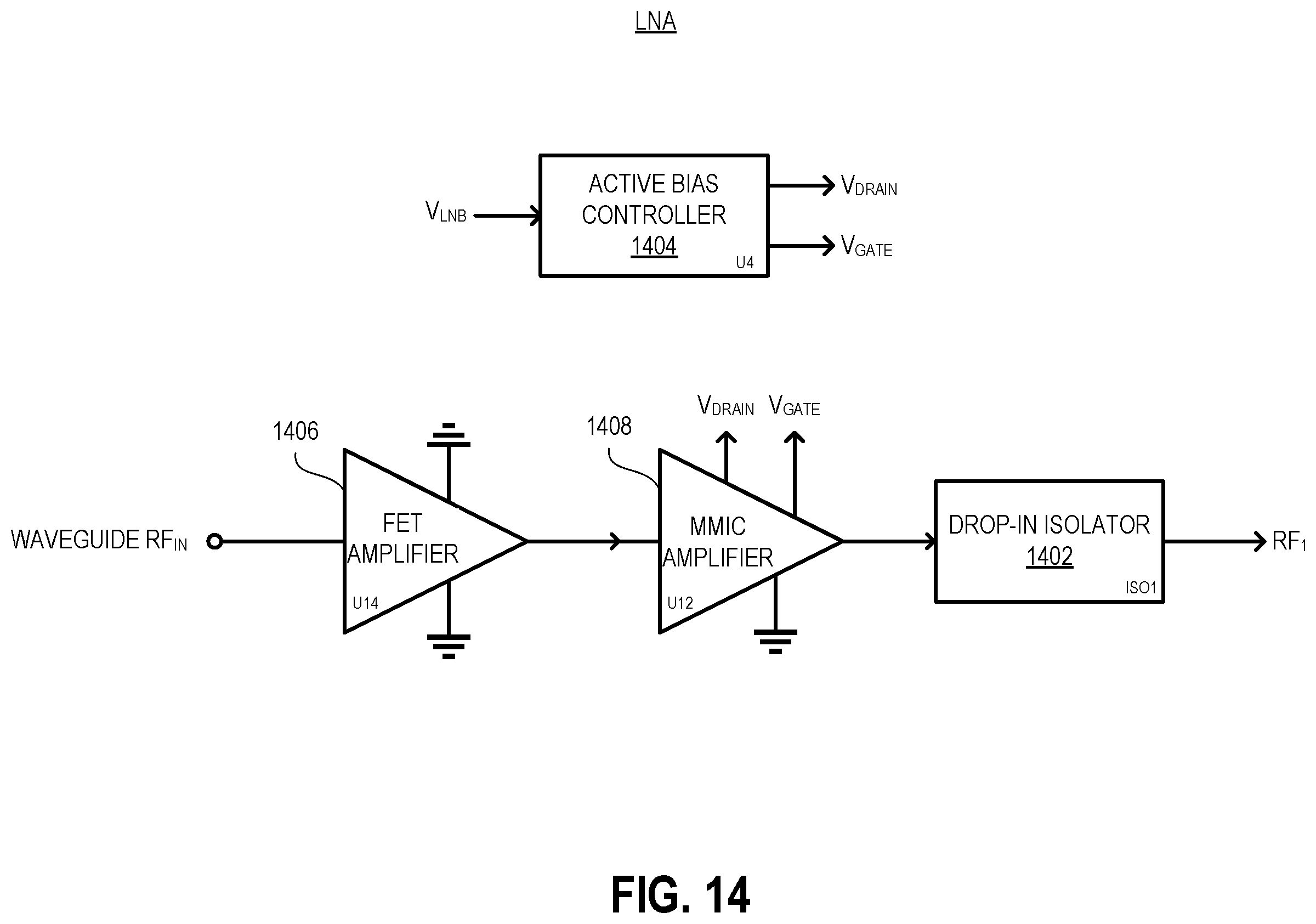 Patent US12592734 Figure 15 – Low noise block-downconverter system with local oscillator module