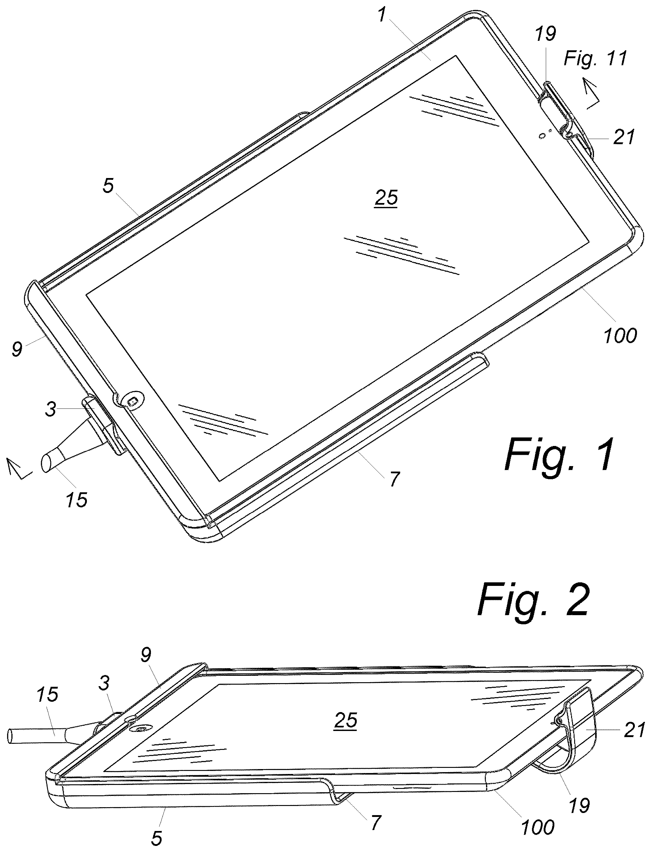 Patent US12592737 Figure 1 – Docking sleeve with electrical adapter
