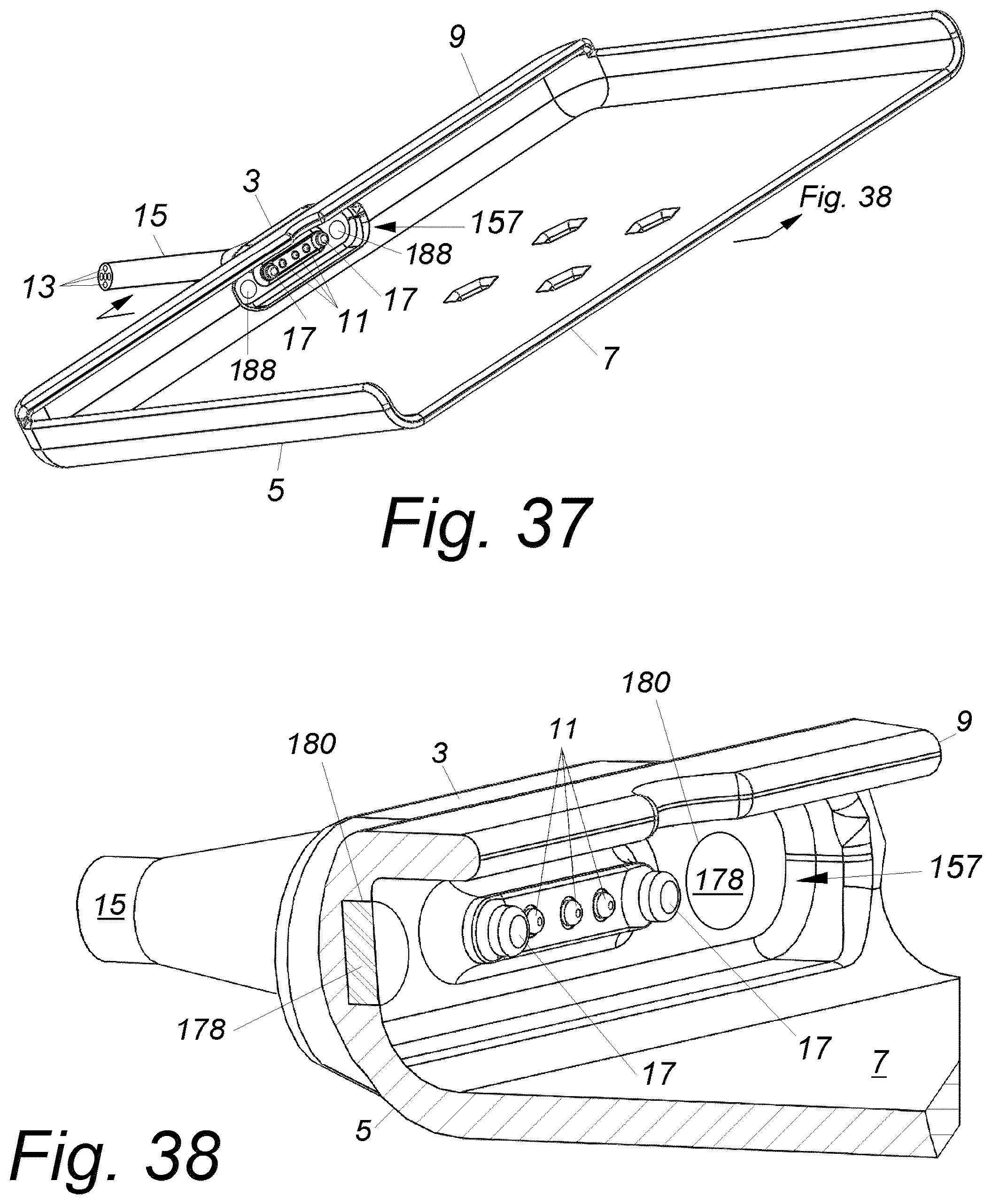 Patent US12592737 Figure 18 – Docking sleeve with electrical adapter