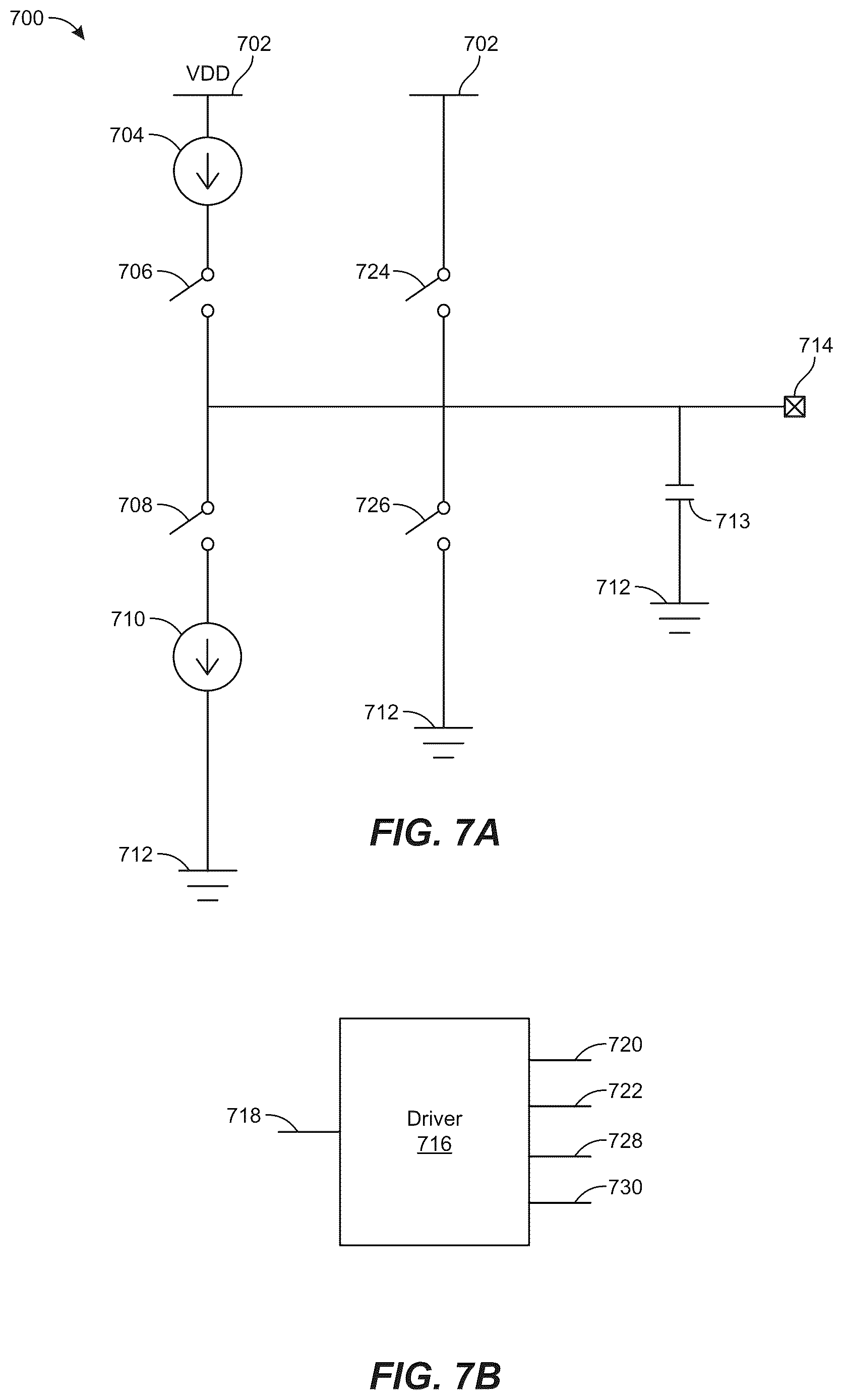 Patent US12592738 Figure 7 – Transmitter and driver architectures