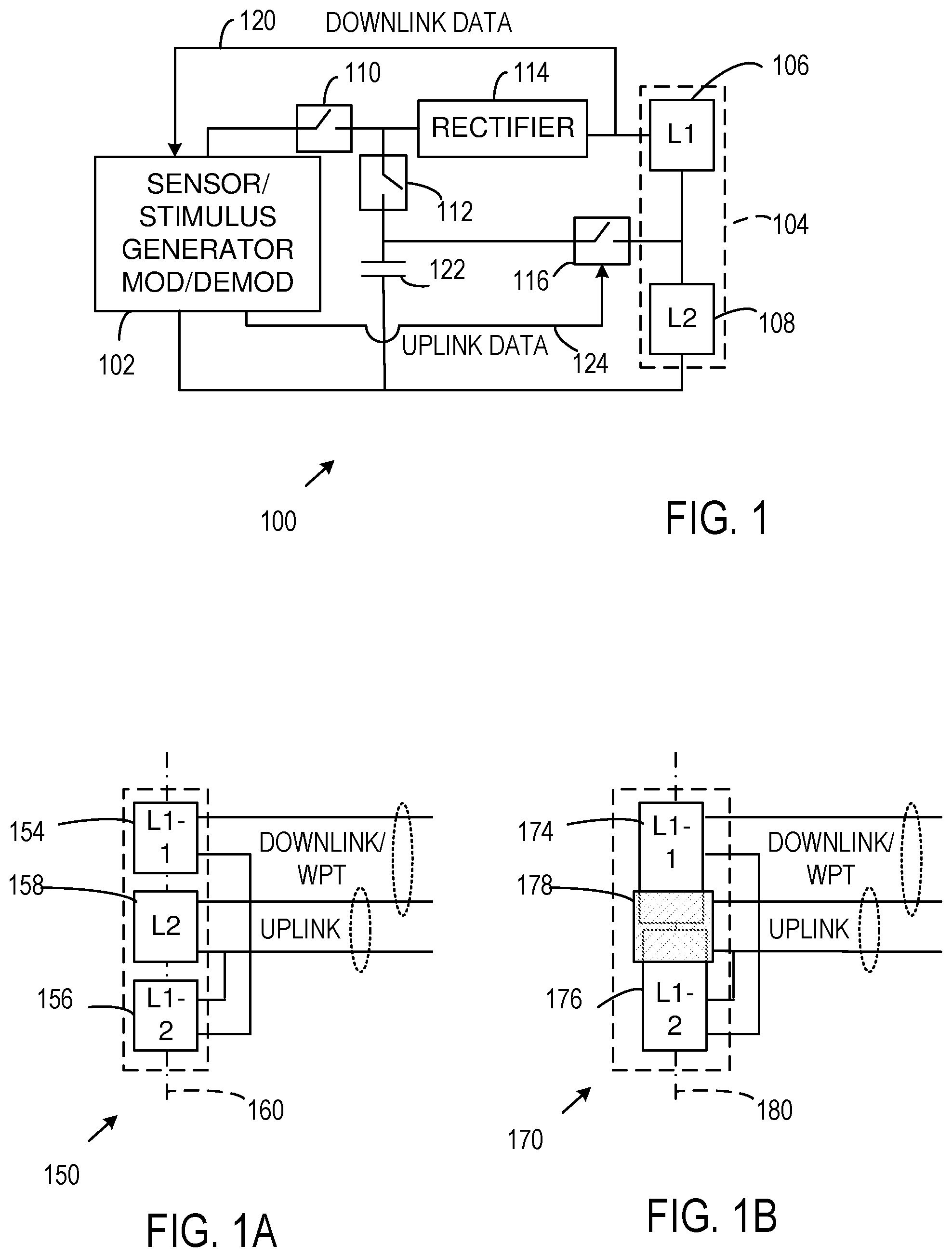 Patent US12592744 — Miniaturized radio-frequency transceiver in micro medical implant for dual-functional wireless power transfer and data communication — Figure 1
