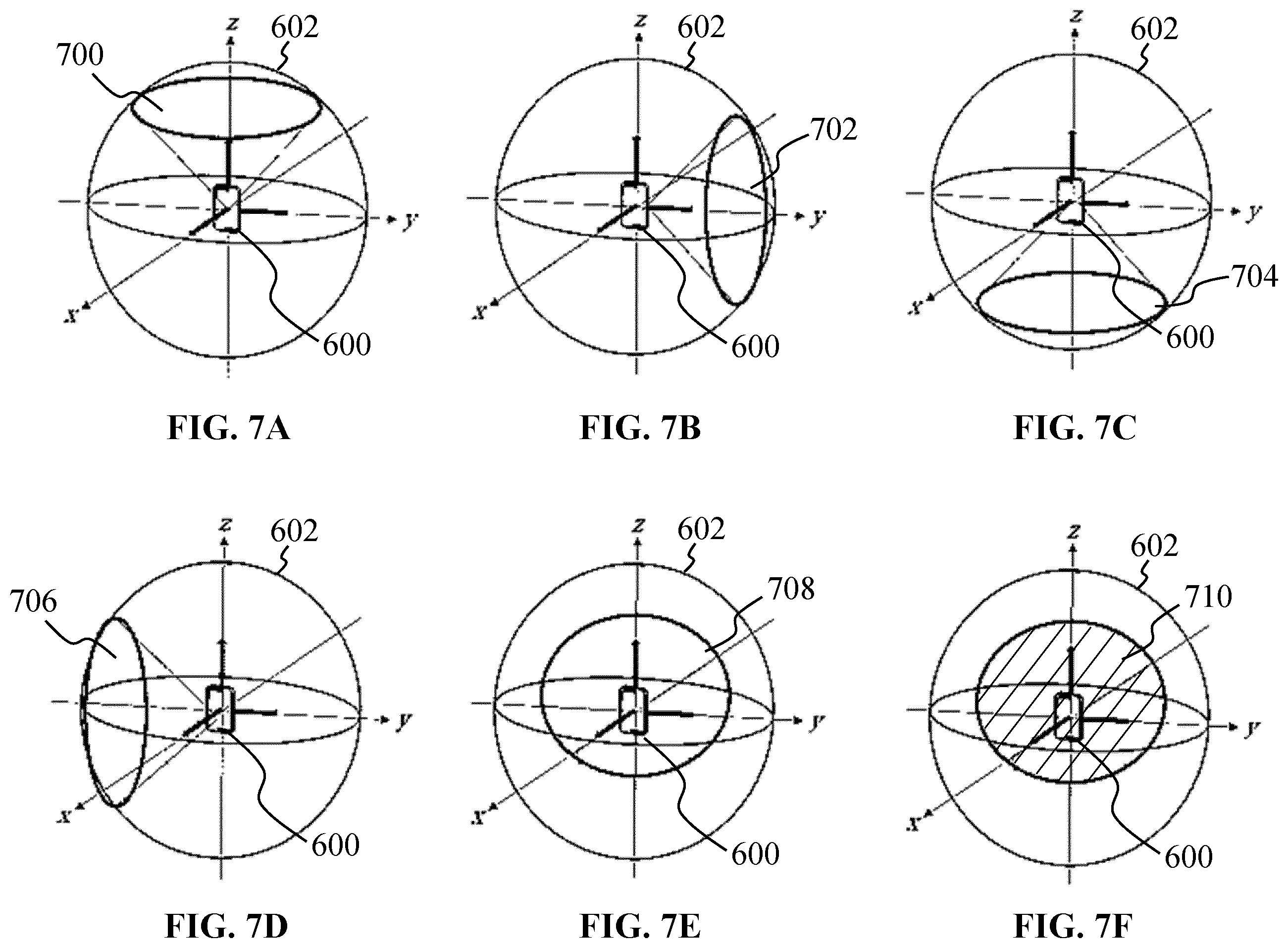Patent US12592754 Figure 7 – Spatial quantization for spherical coverage of user equipment
