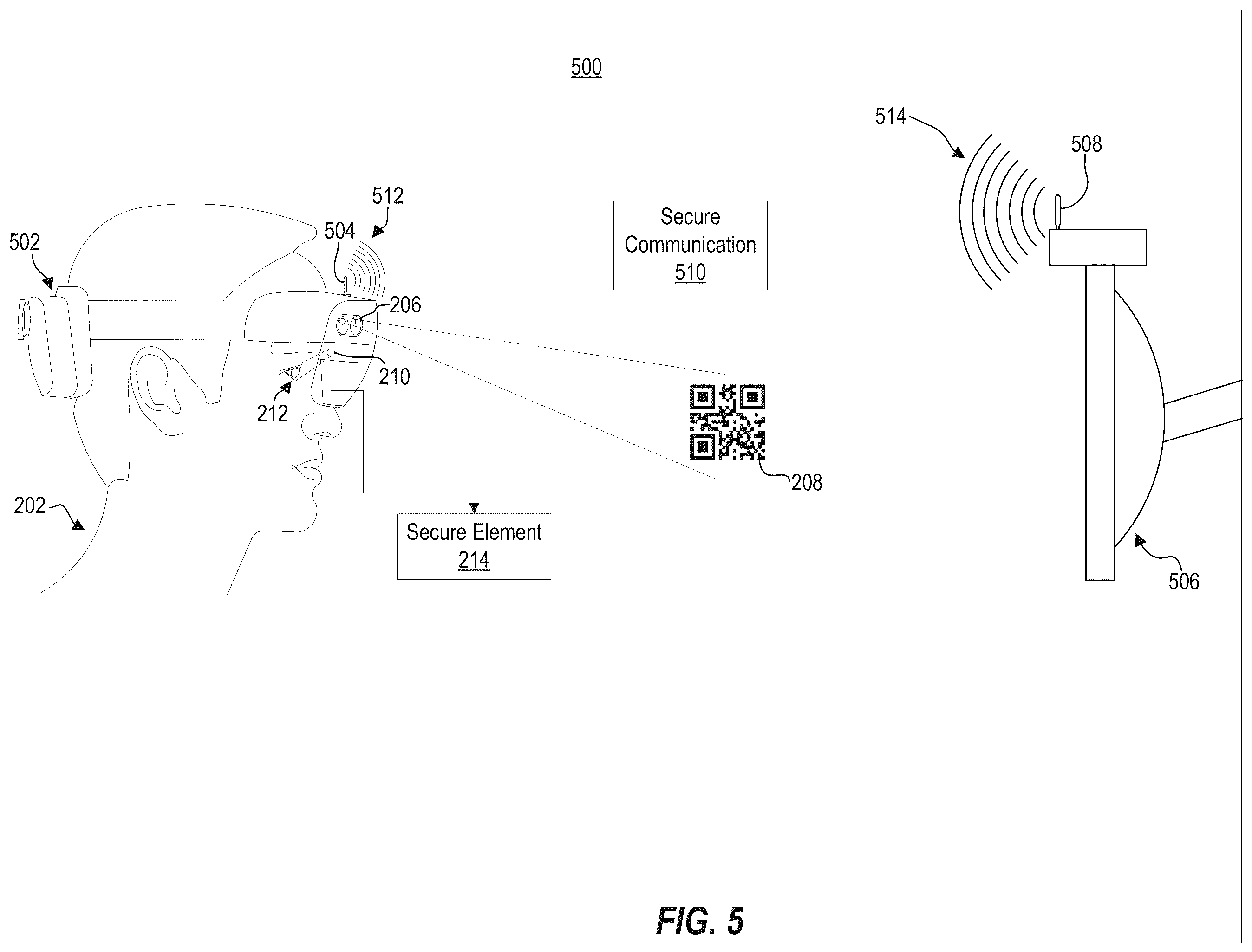 Patent US12592773 Figure 8 – Secure element authentication using over the air optical communication
