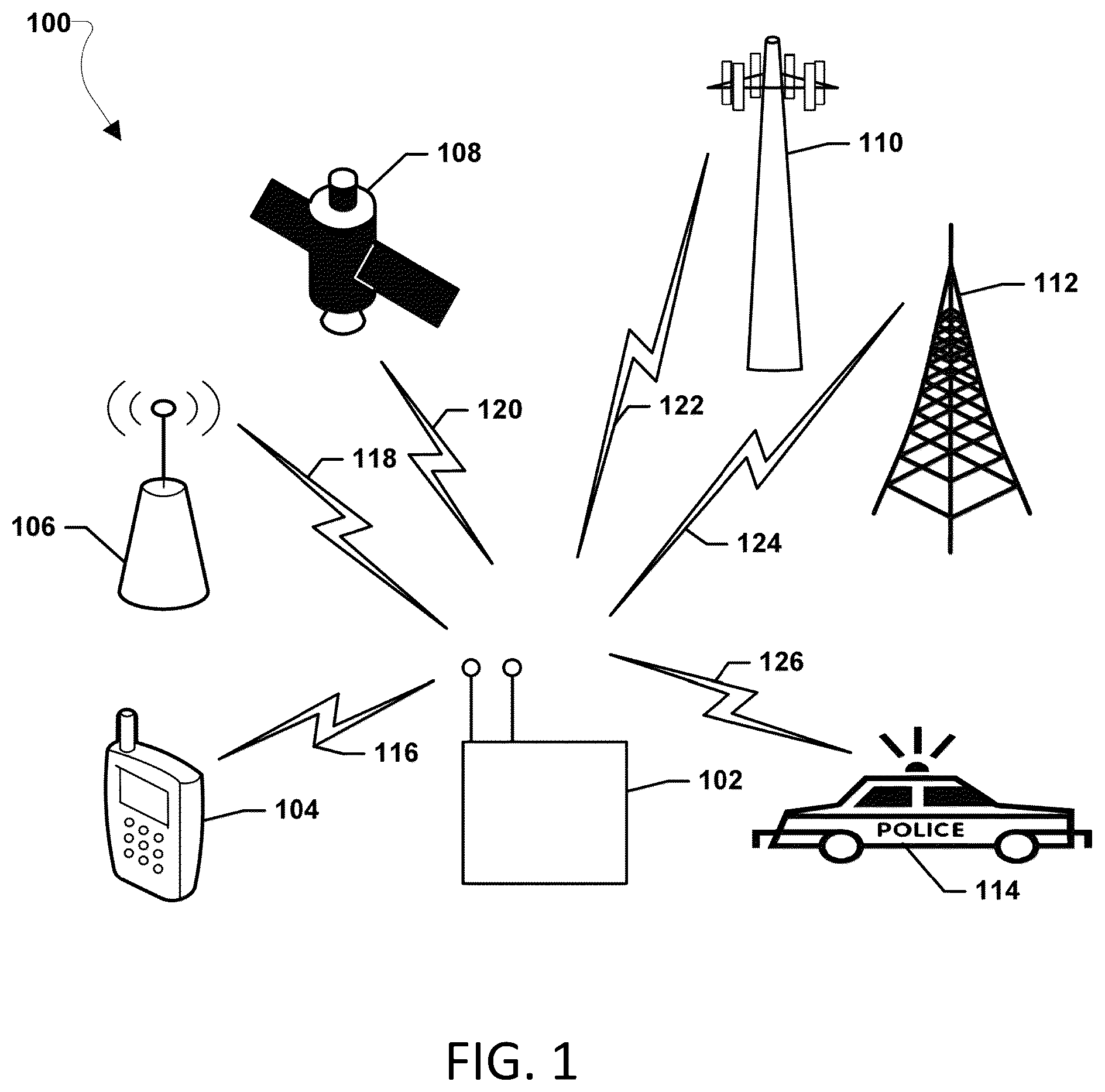 Patent US12592785 Figure 1 – Systems, methods, and devices for automatic signal detection based on power distribution by frequency over time within an electromagnetic spectrum