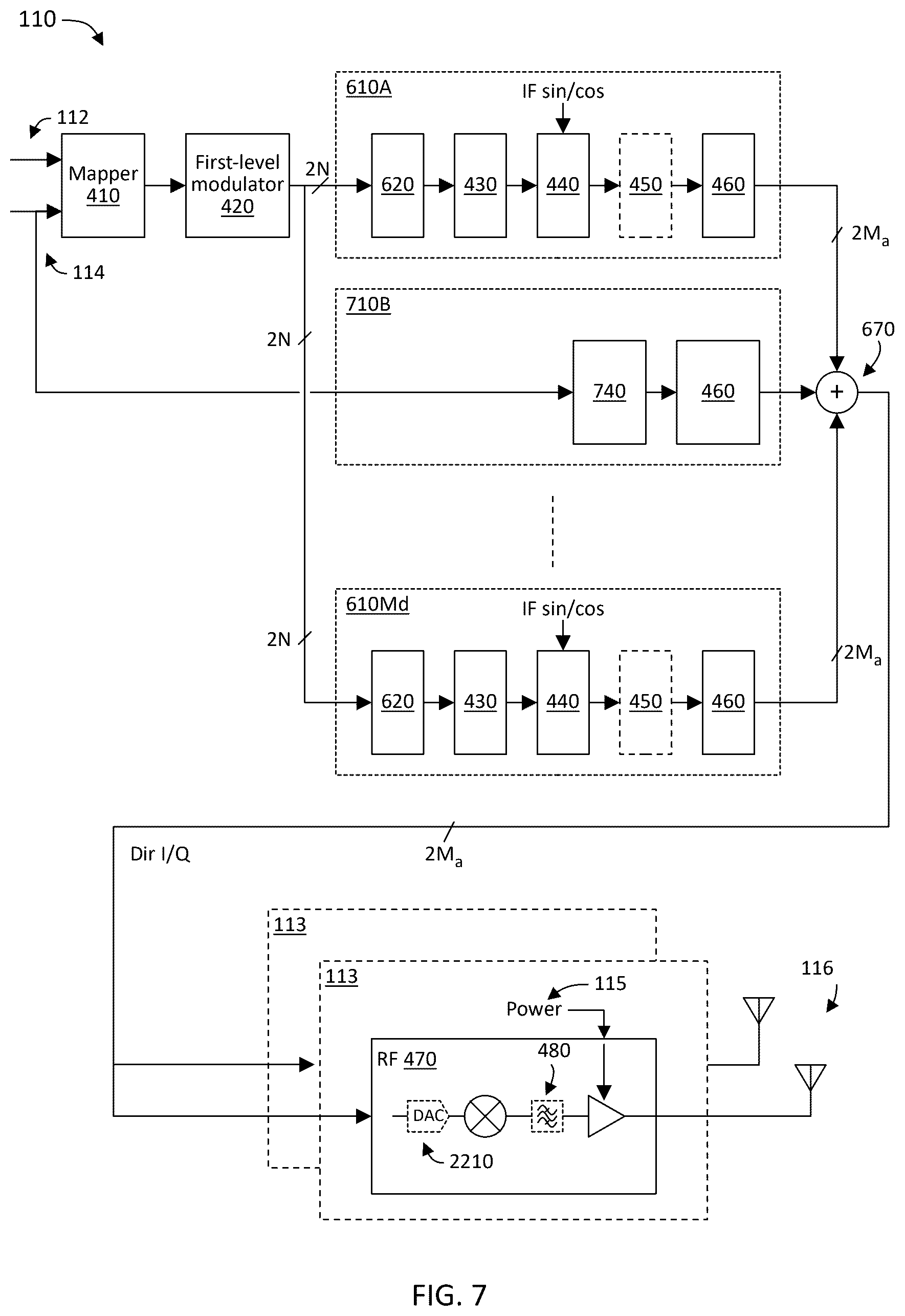 Patent US12592808 Figure 5 – Antenna aperture sharing architectures for simultaneous transmission and reception of wireless power and broadband data
