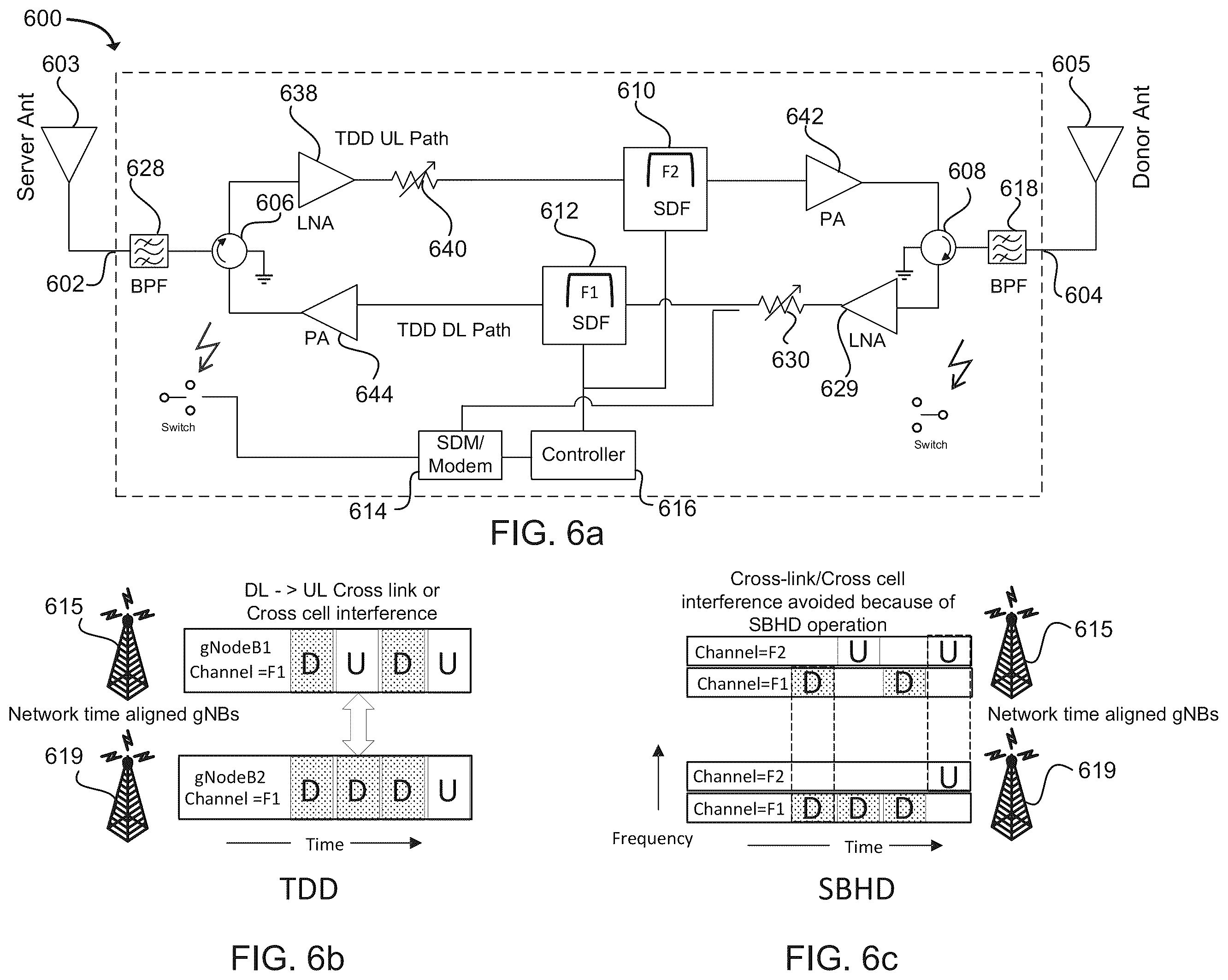 Patent US12592810 Figure 13 – Time division duplex (TDD) network repeater