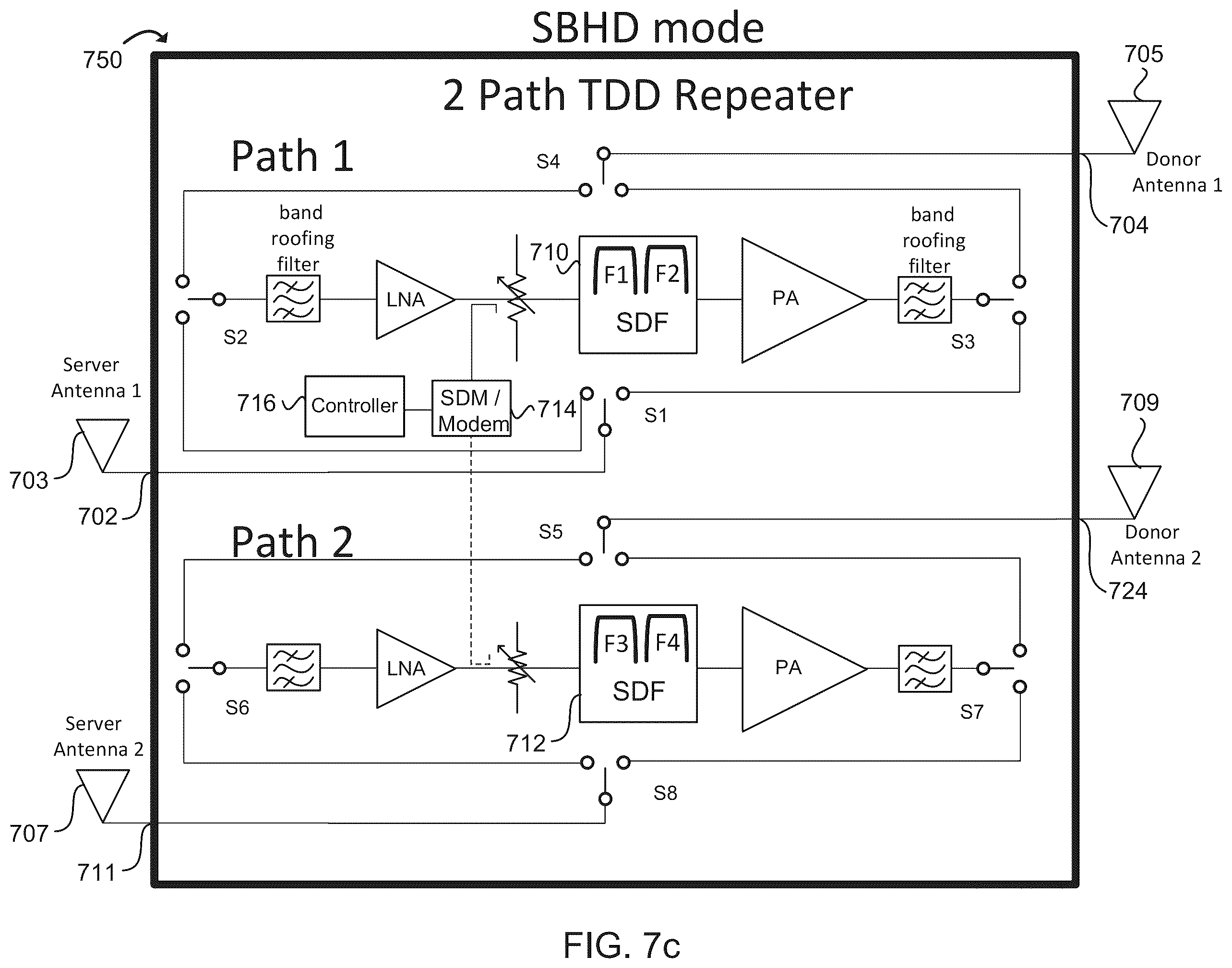Patent US12592810 Figure 15 – Time division duplex (TDD) network repeater