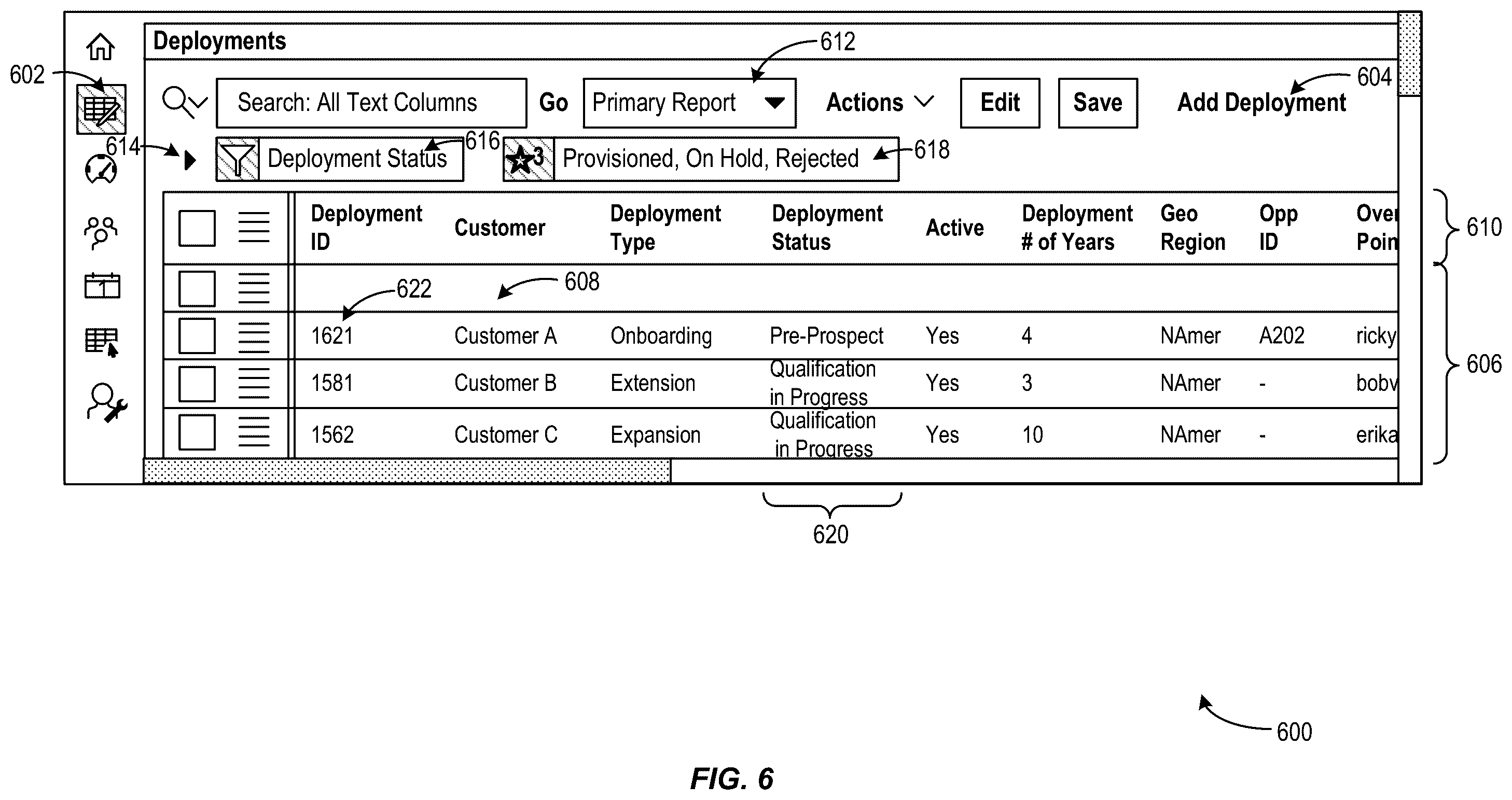 Patent US12592864 Figure 6 – User interfaces for cloud lifecycle management