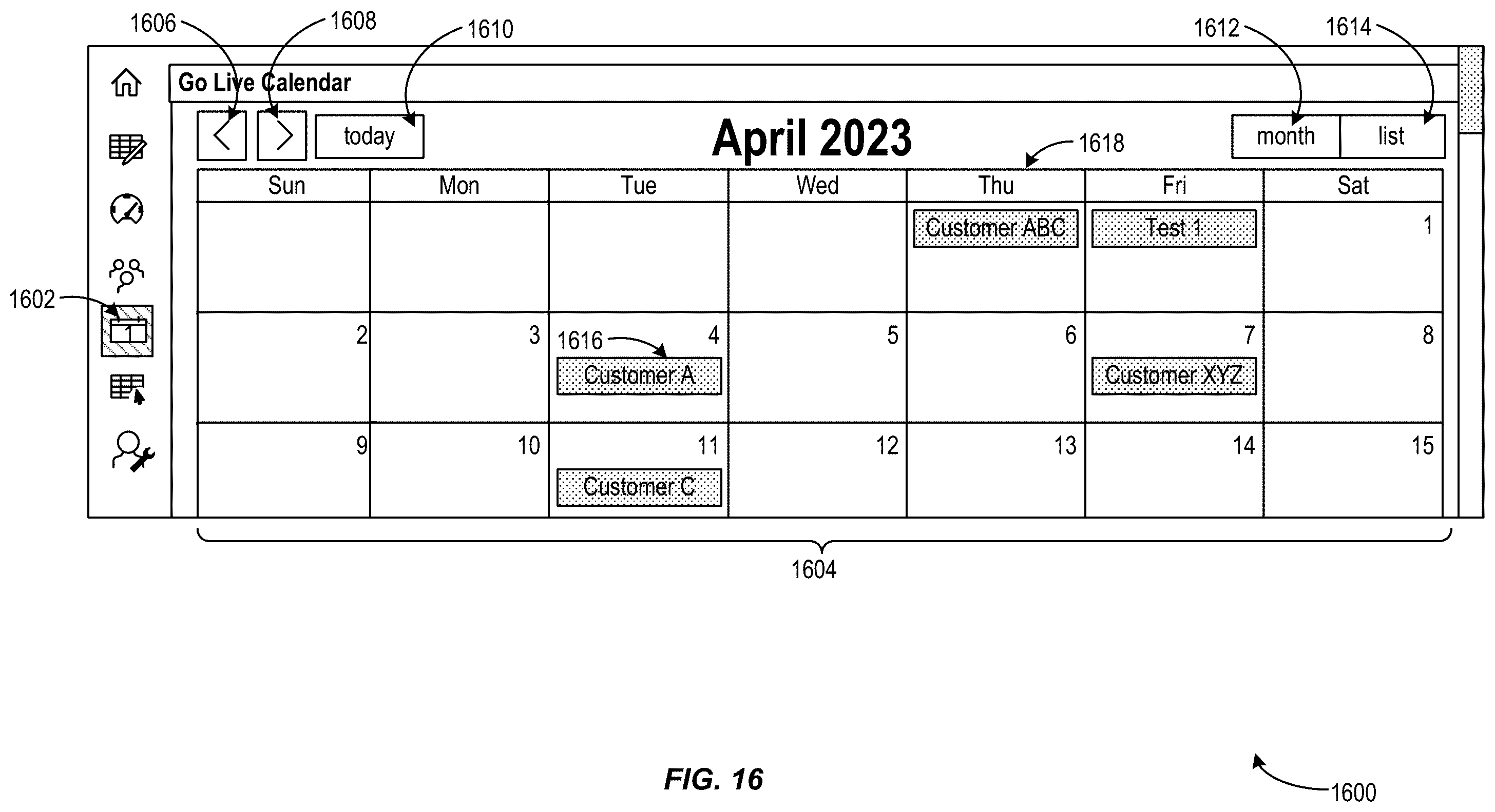 Patent US12592864 Figure 16 – User interfaces for cloud lifecycle management