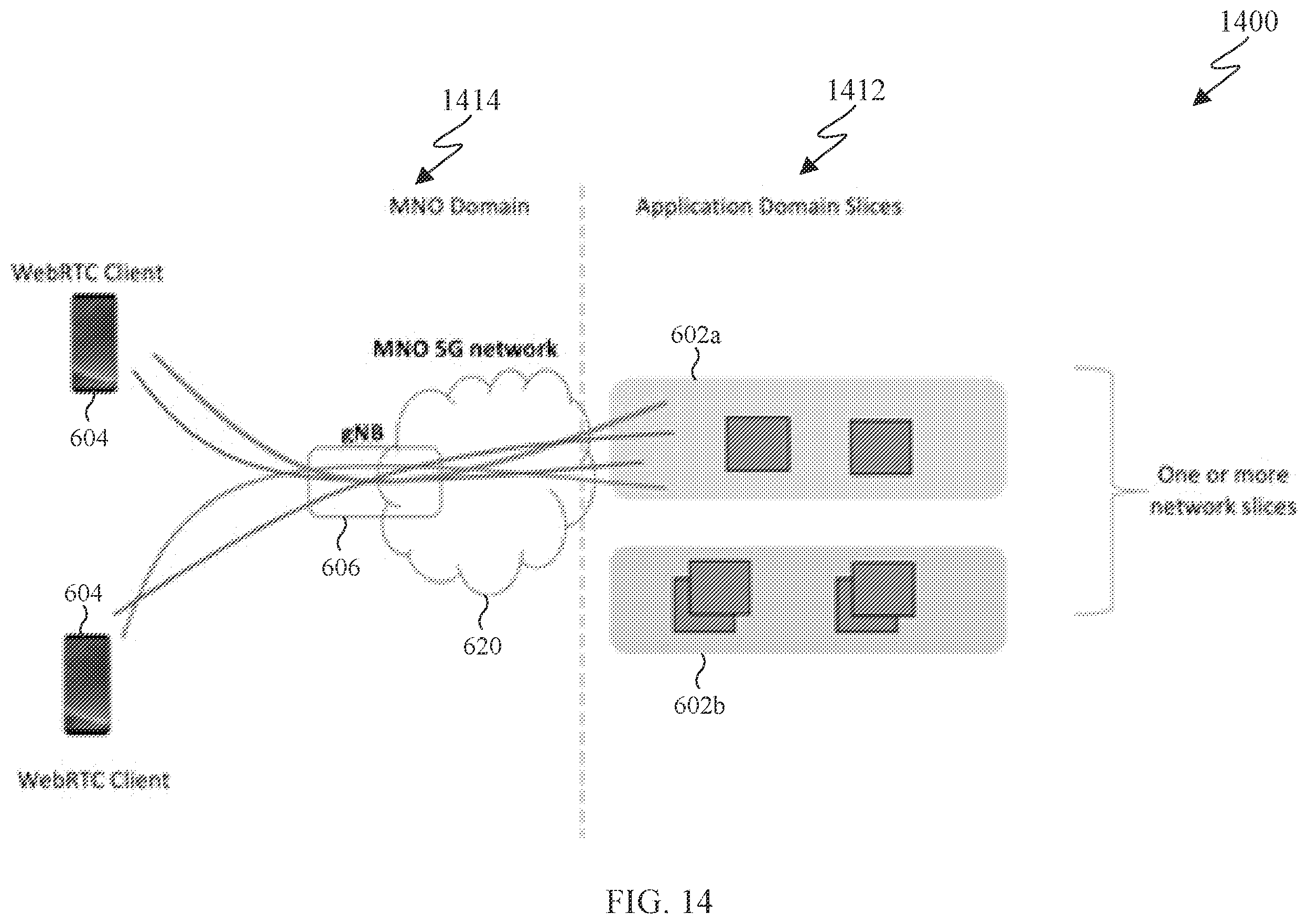 Patent US12592896 Figure 14 – Method and apparatus for quality of service assurance for WebRTC sessions in 5G networks