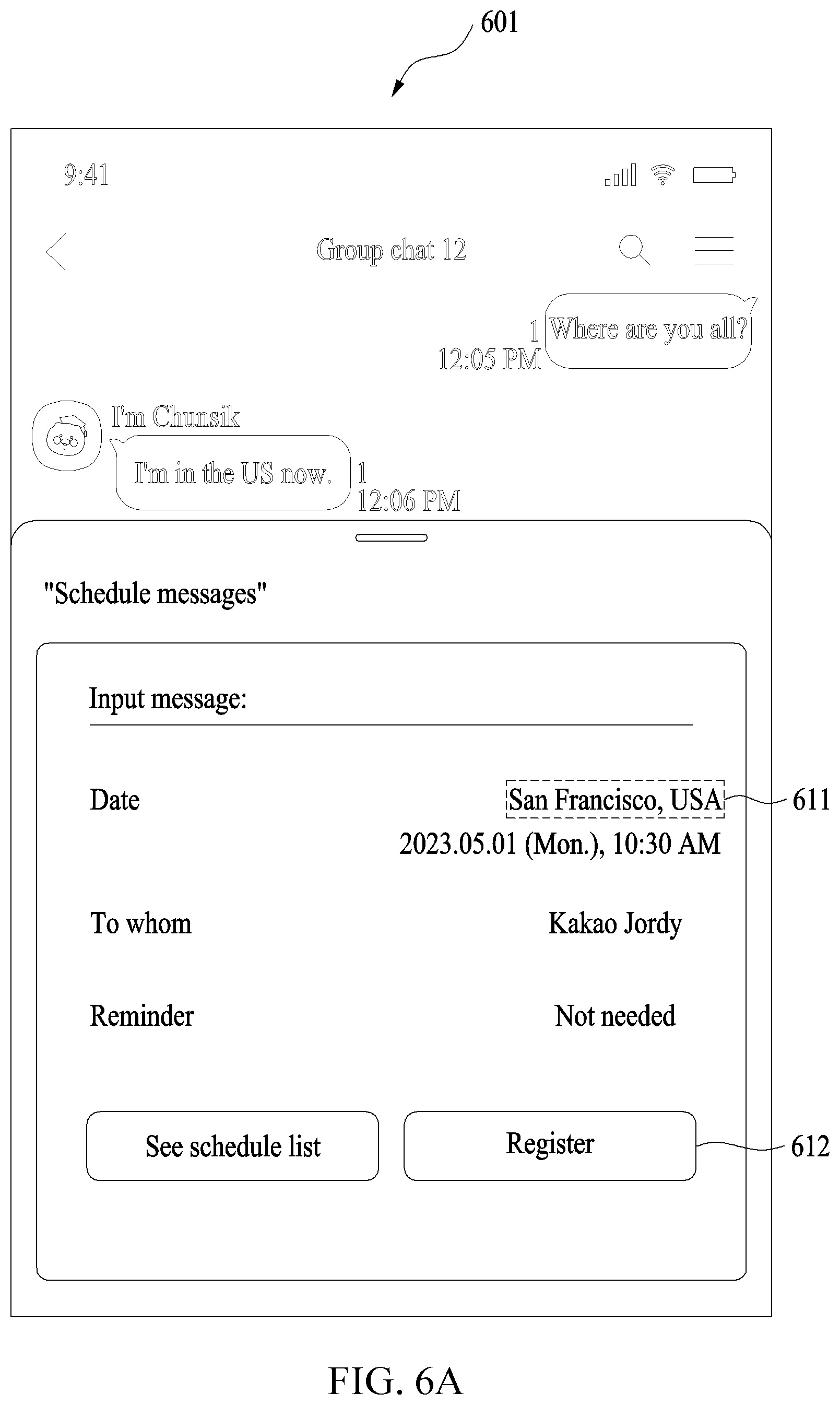 Patent US12592900 Figure 7 – Method and apparatus for messaging service