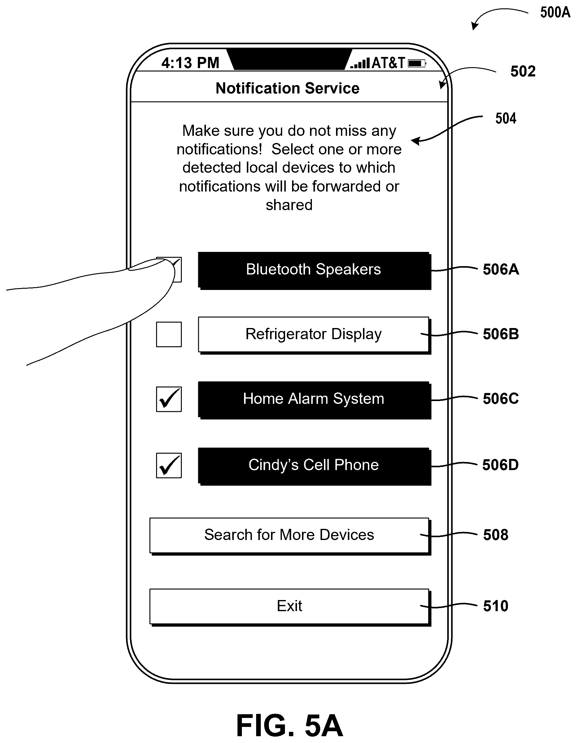 Patent US12592903 Figure 5 – Notification delivery service