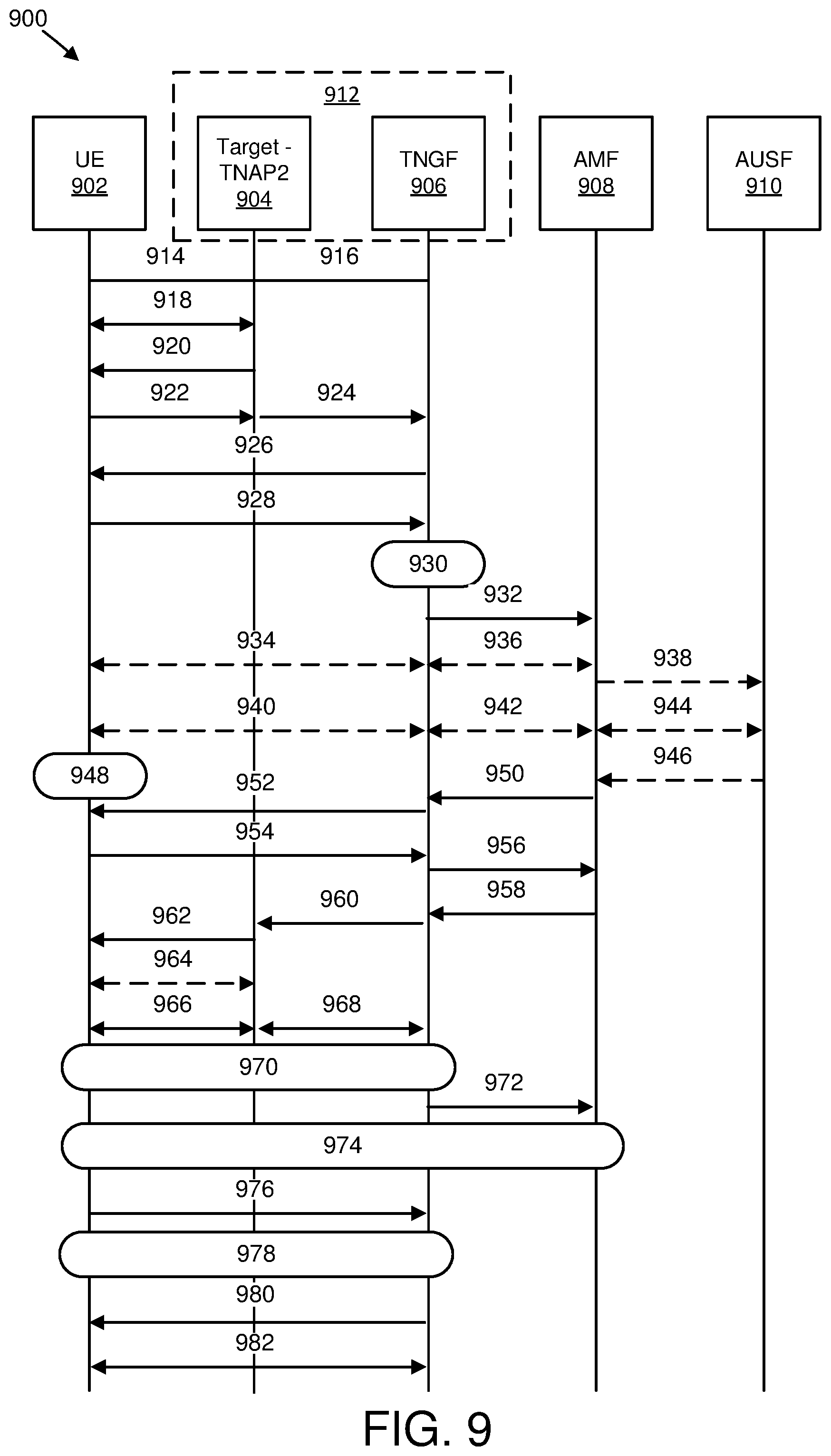 Patent US12592919 Figure 9 – Re-authentication key generation
