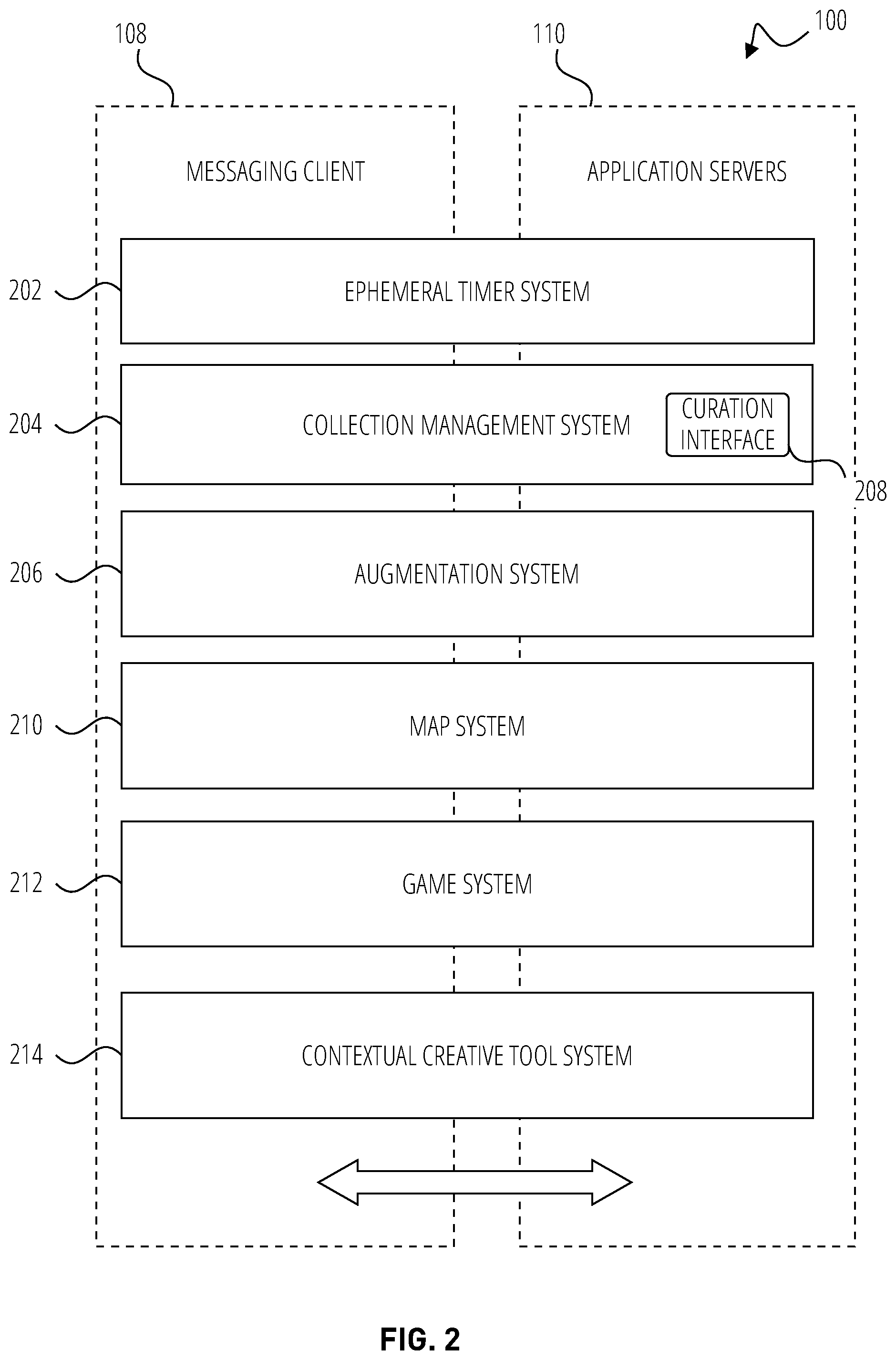 Patent US12592935 Figure 2 – System to present context based creative tool