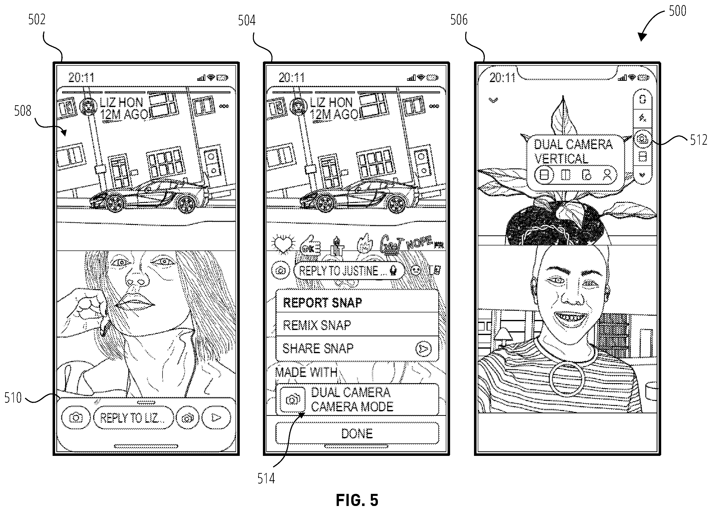 Patent US12592935 Figure 5 – System to present context based creative tool