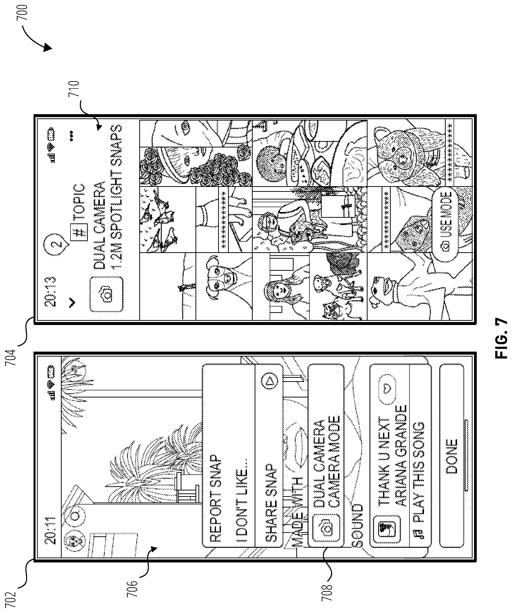 Patent US12592935 Figure 7 – System to present context based creative tool