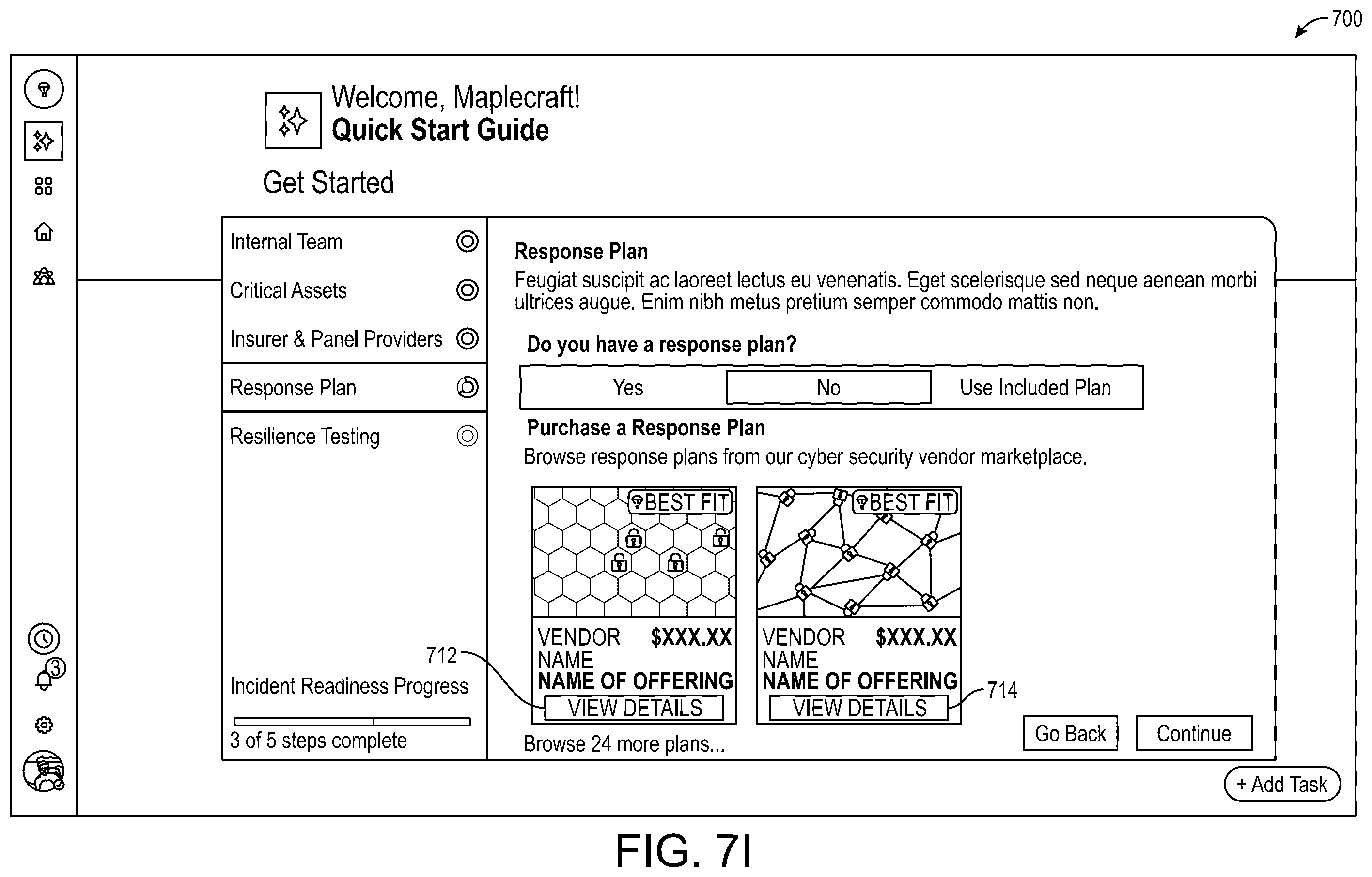 Patent US12592945 Figure 17 – Adaptive security architecture based on state of posture